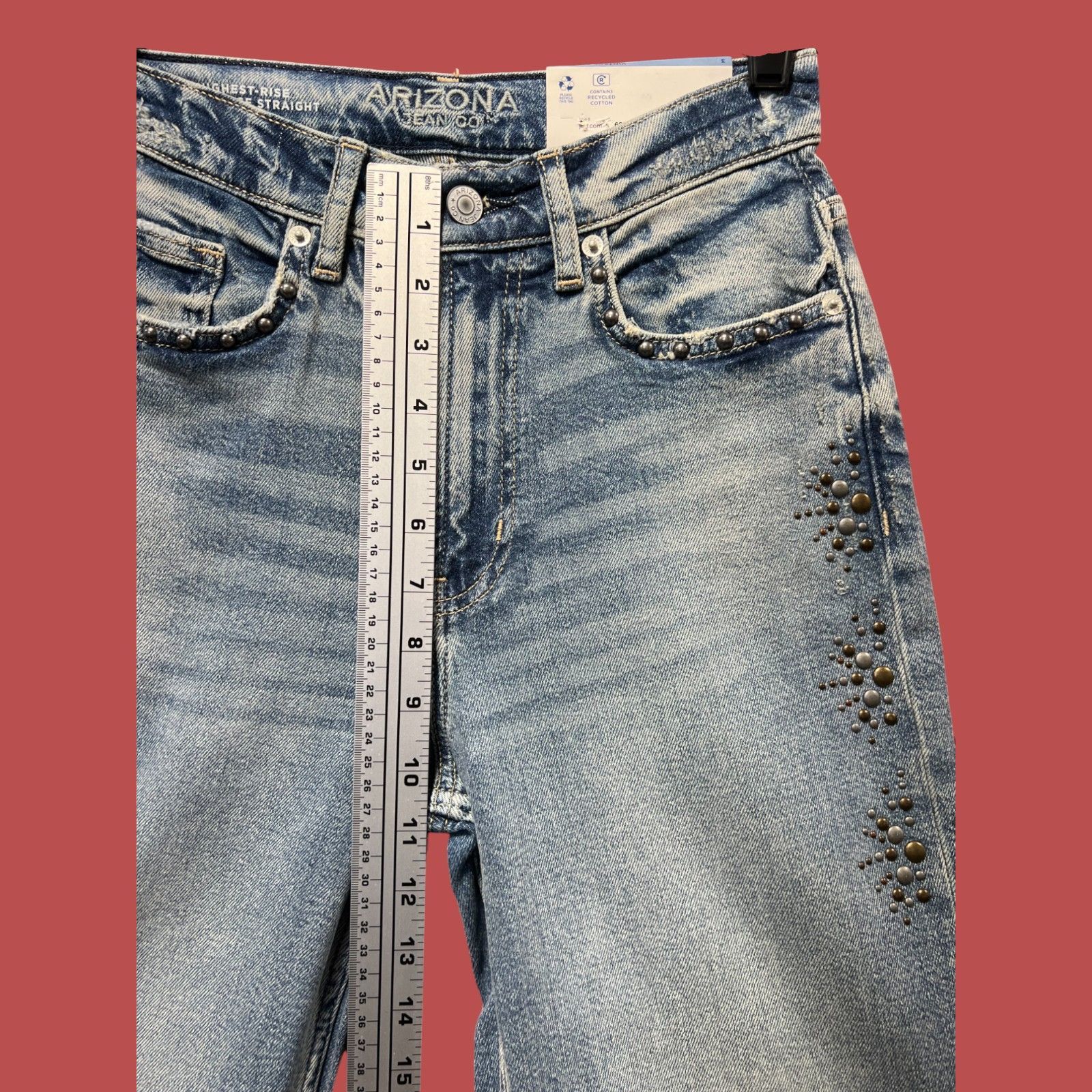 Arizona Jean Co. Arizona - Women's Vintage Straight Jeans - High Rise-Slim Fi Size 26" / US 2 / IT 38 - 5 Thumbnail