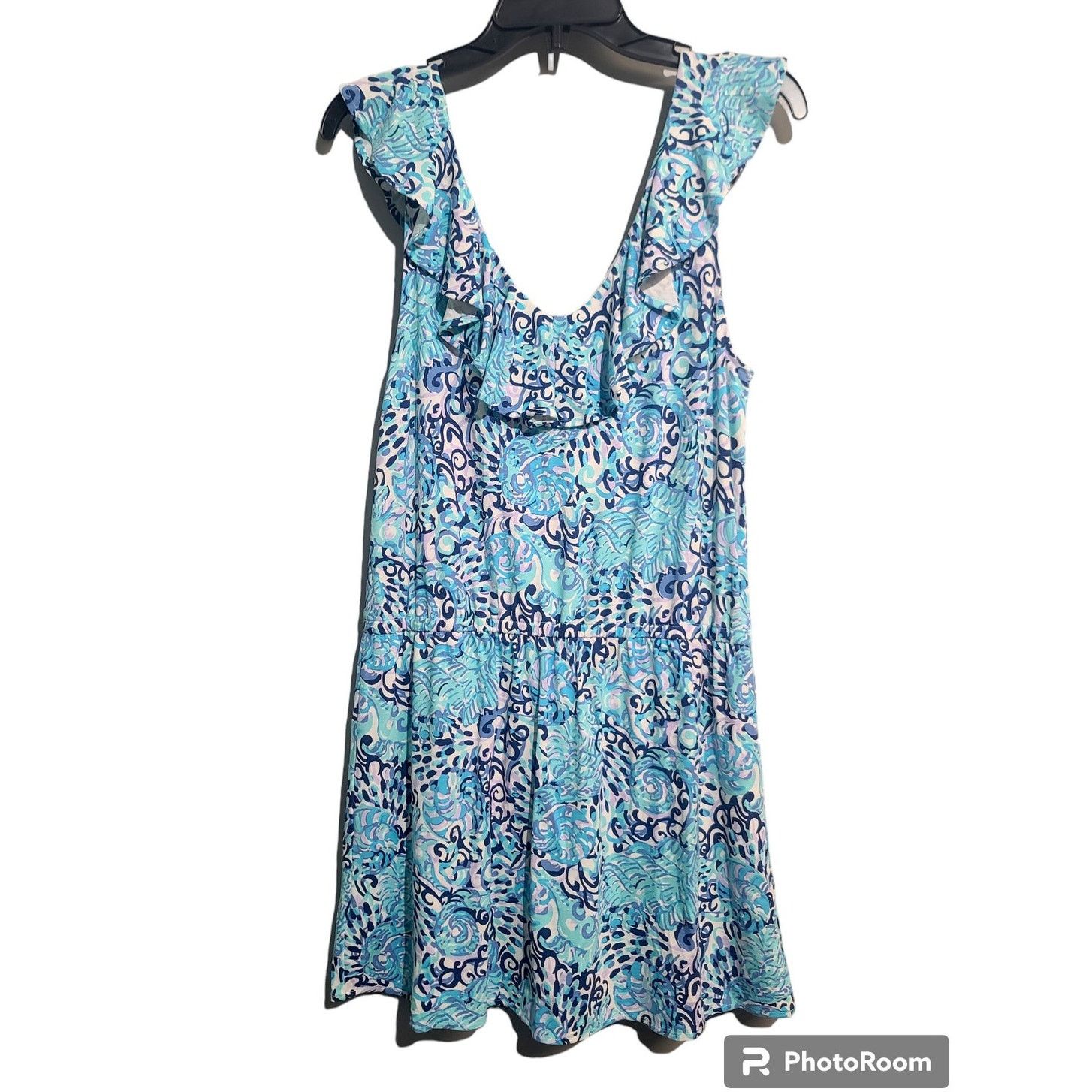 Lilly Pulitzer Lilly Pulitzer Alessa Romper Ruffle Neckline Sleeveless Dres Size 30" / US 8 / IT 44 - 2 Thumbnail