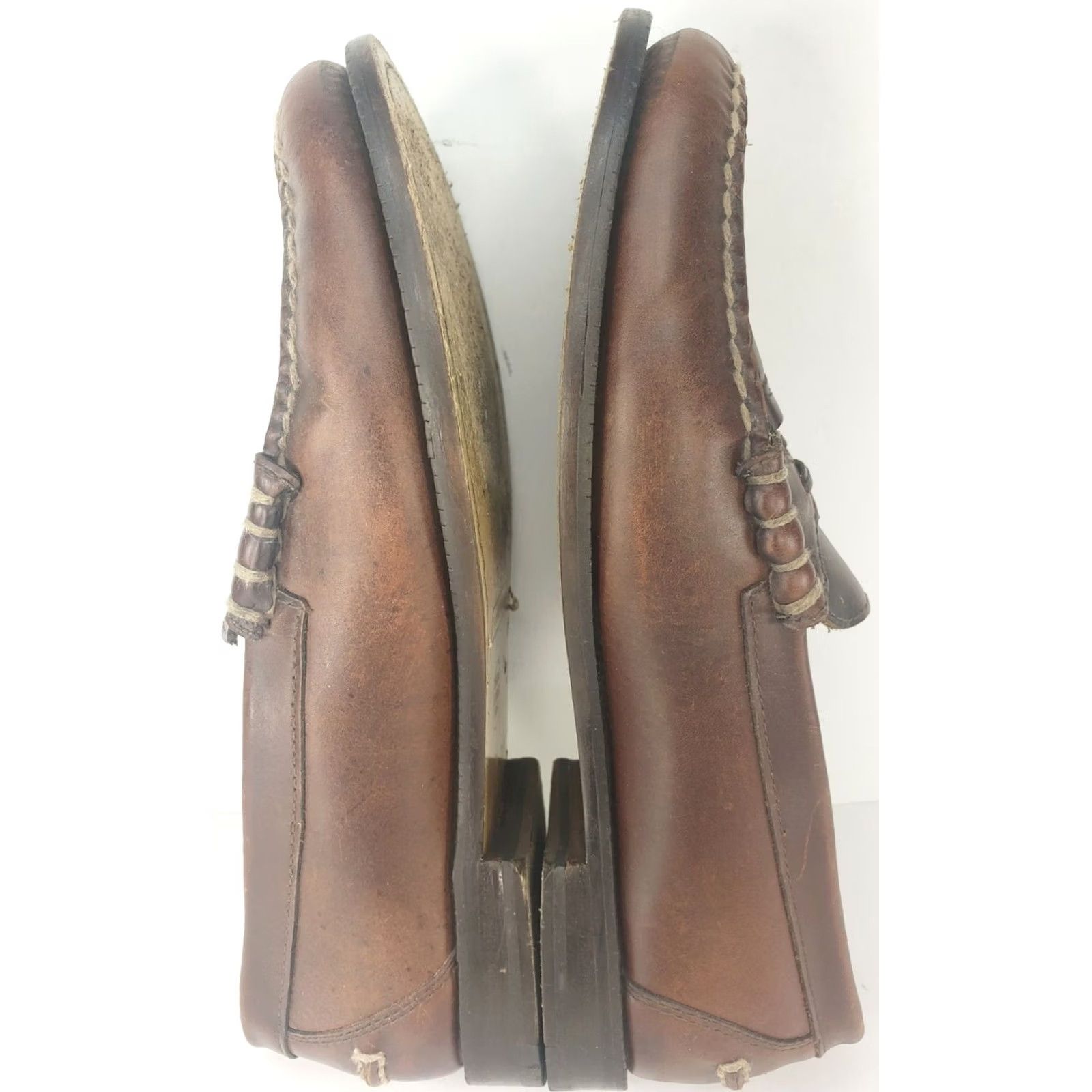 Florsheim Florsheim Brown Leather Loafers Men's 8M Tasseled Slip On Casual Round Toe Cushioned Arch Support Size US 8 / EU 41 - 7 Thumbnail