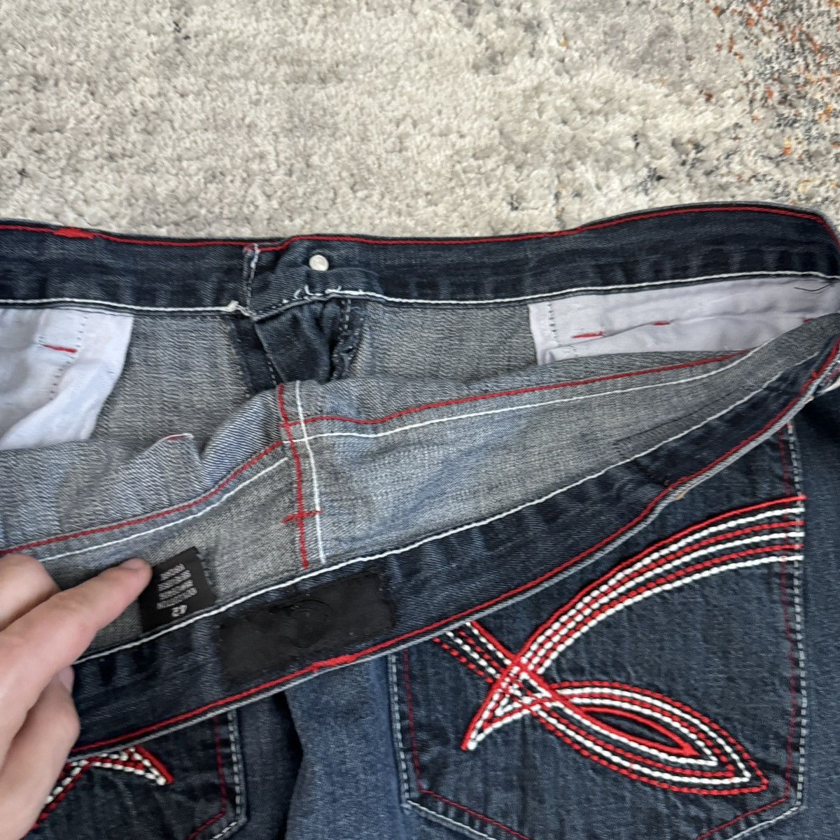 JNCO × Vintage Vintage Y2K baggy wide leg embroidered cybergoth jeans Size US 42 / EU 58 - 4 Thumbnail