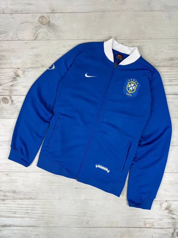 Nike Nike Brazil 2006 2008 Training Track Jacket Soccer Football Size US XL / EU 56 / 4 - 1 Thumbnail