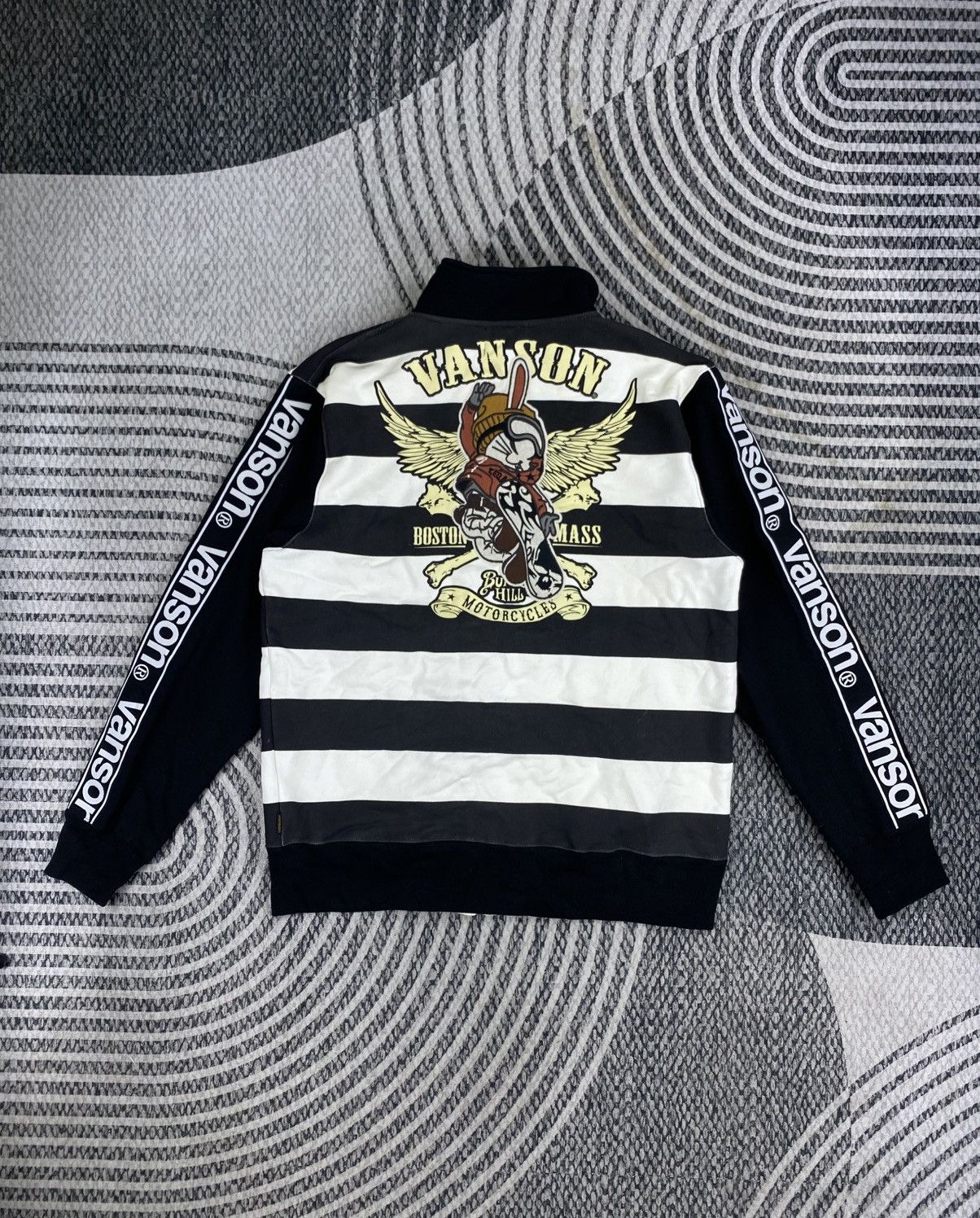 Vanson Leathers 🔥STEALS Vanson X T.F.O Embroidery Logo Stripes Zipper Jacket Size US M / EU 48-50 / 2 - 1 Thumbnail