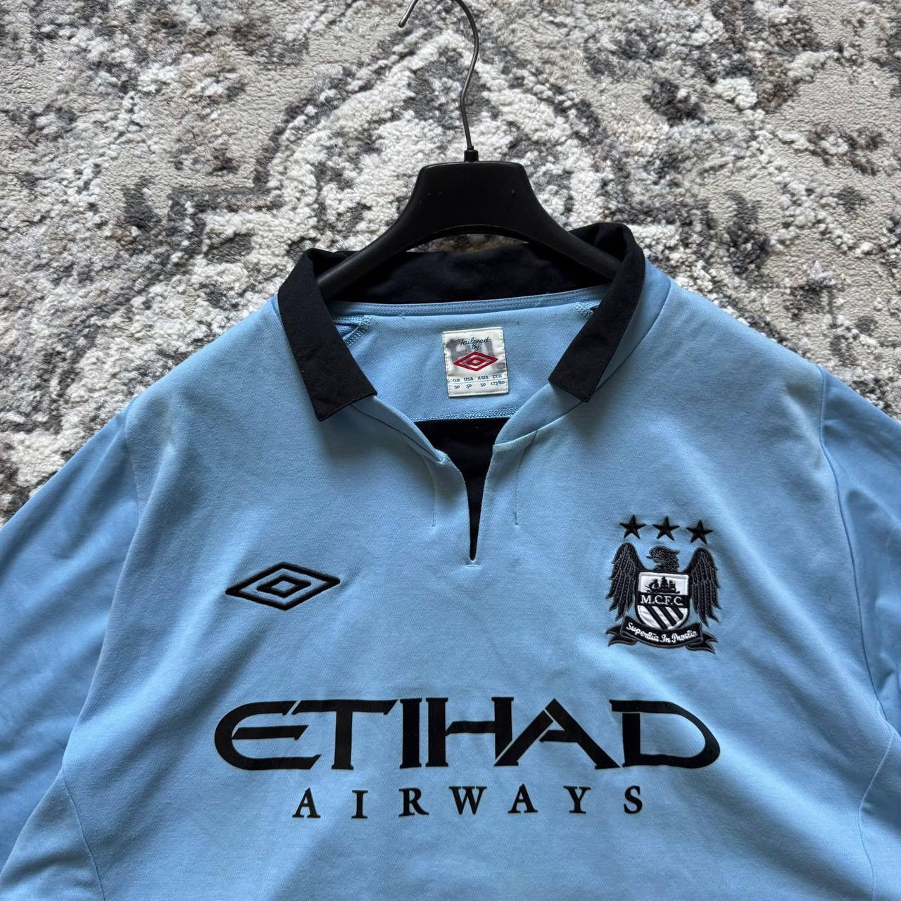 Umbro Umbro Manchester City 2012-2013 Home Soccer Blokecore Jersey Size US XL / EU 56 / 4 - 3 Thumbnail