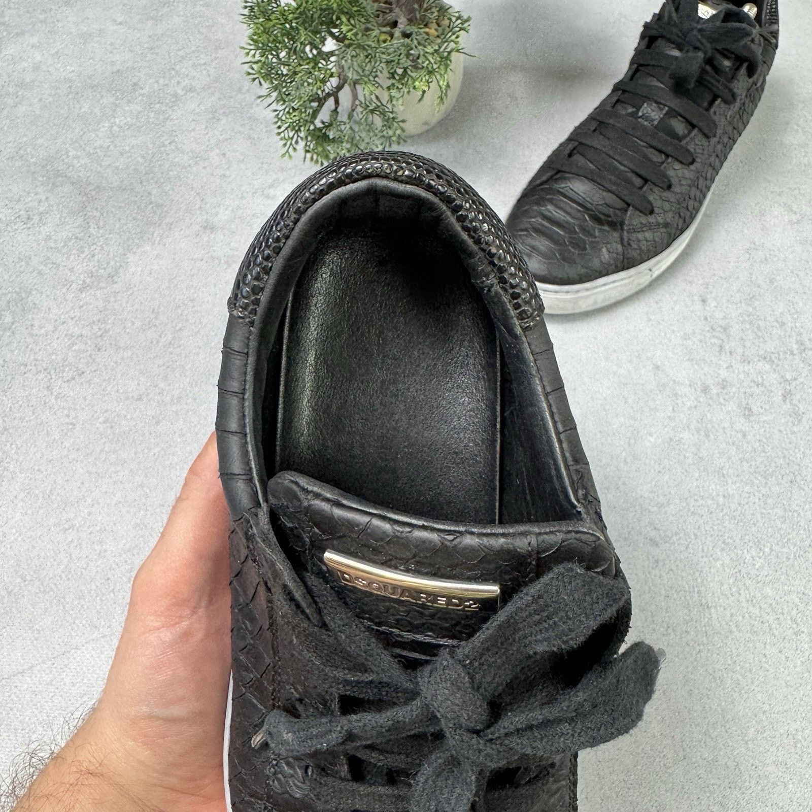 Dsquared2 DSQUARED2 Python Textured Sneakers Black Tennis Size 40 US 7 Size US 7 / EU 40 - 11 Thumbnail