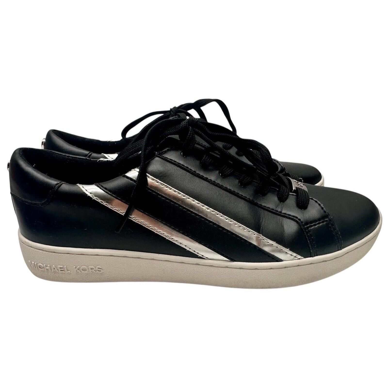 Michael Kors MICHAEL KORS Women Sz 8.5M SLADE Black Sneakers 45T2SLFS1L Size US 8.5 / IT 38.5 - 3 Thumbnail