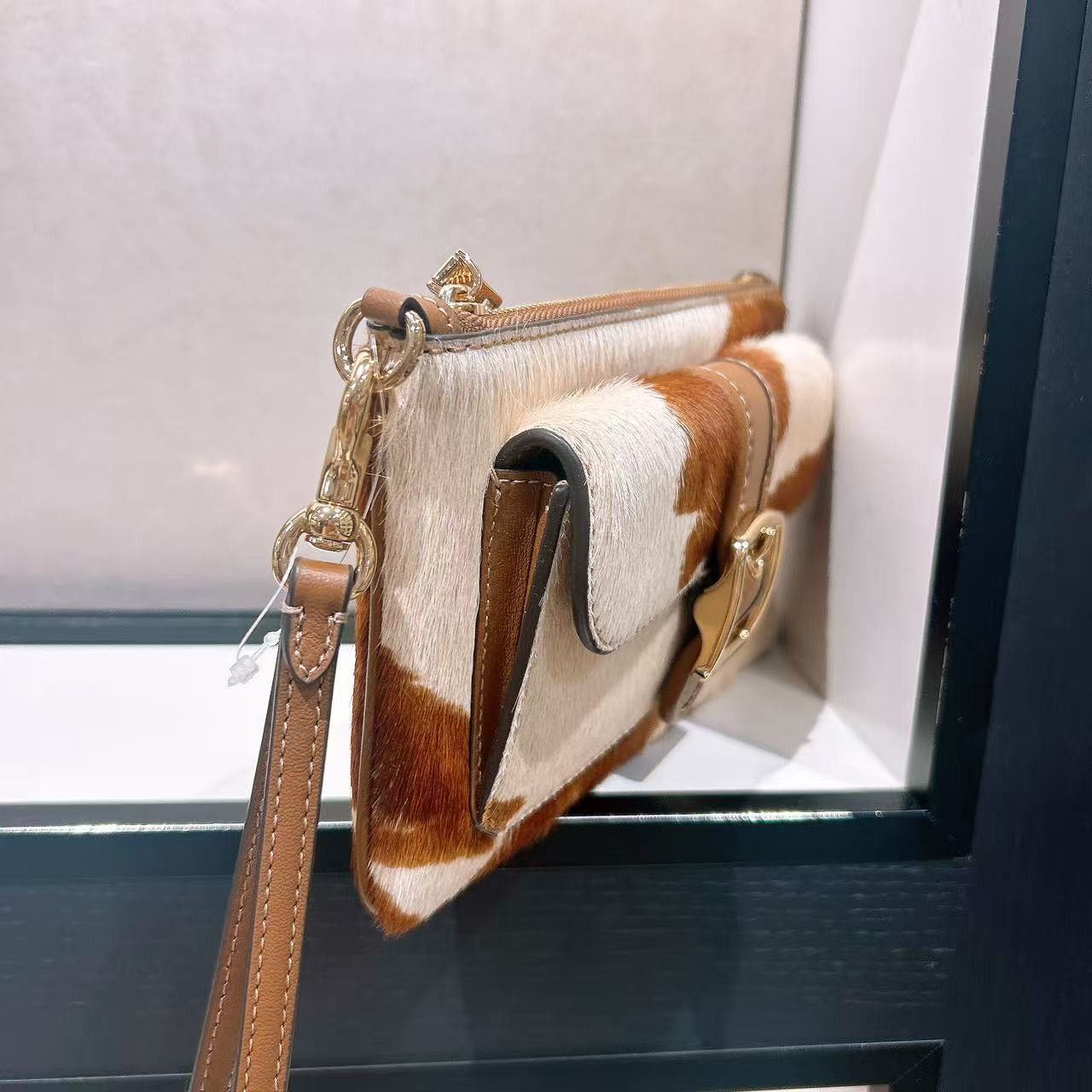 Coach Ashton Wristlet in Haircalf Cow Print CDY07 Size ONE SIZE - 3 Thumbnail
