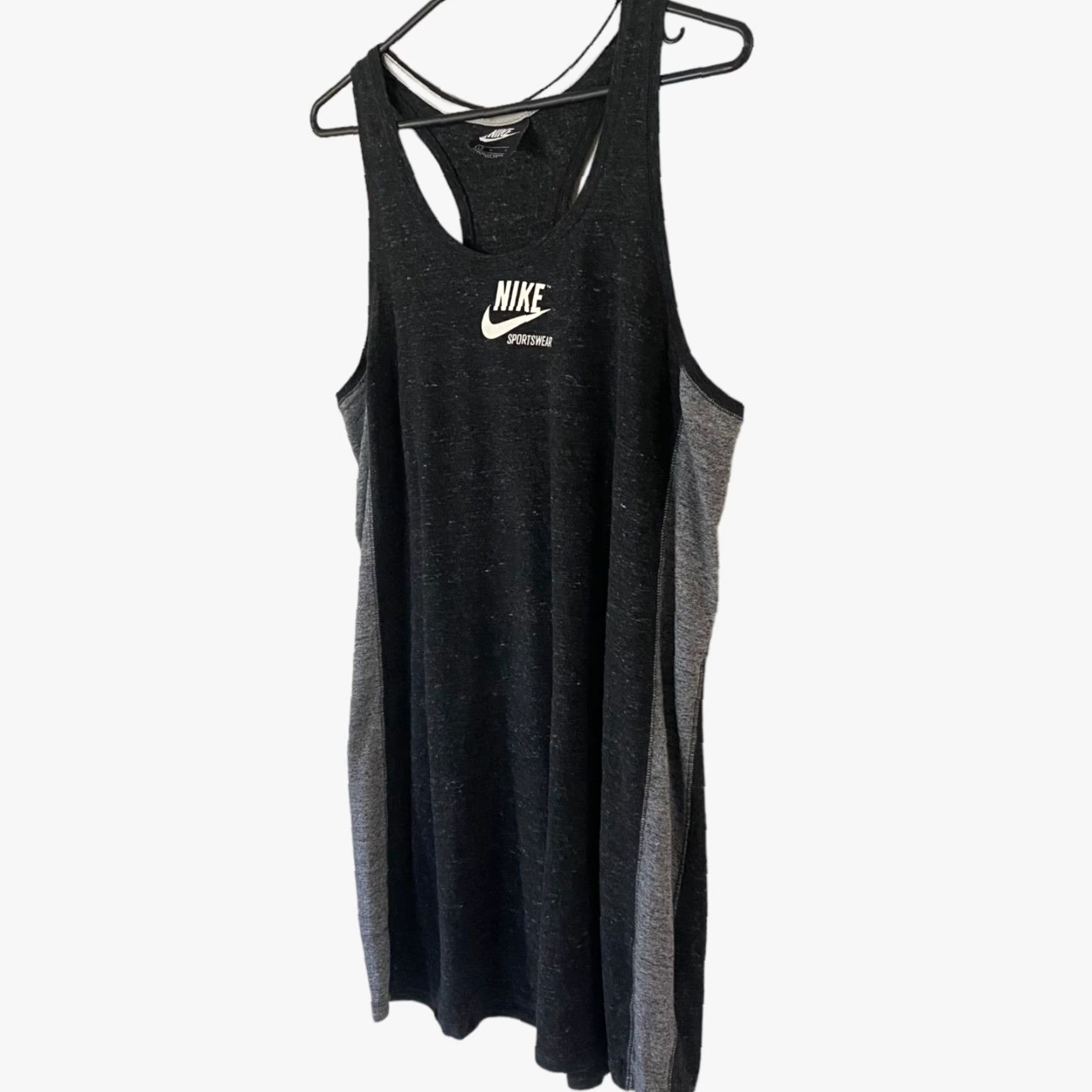 Nike VINTAGE Nike Sportswear Tank Top Dress Womens Large Black & Grey Sleeveless Athletic Gym Size L / US 10 / IT 46 - 2 Thumbnail