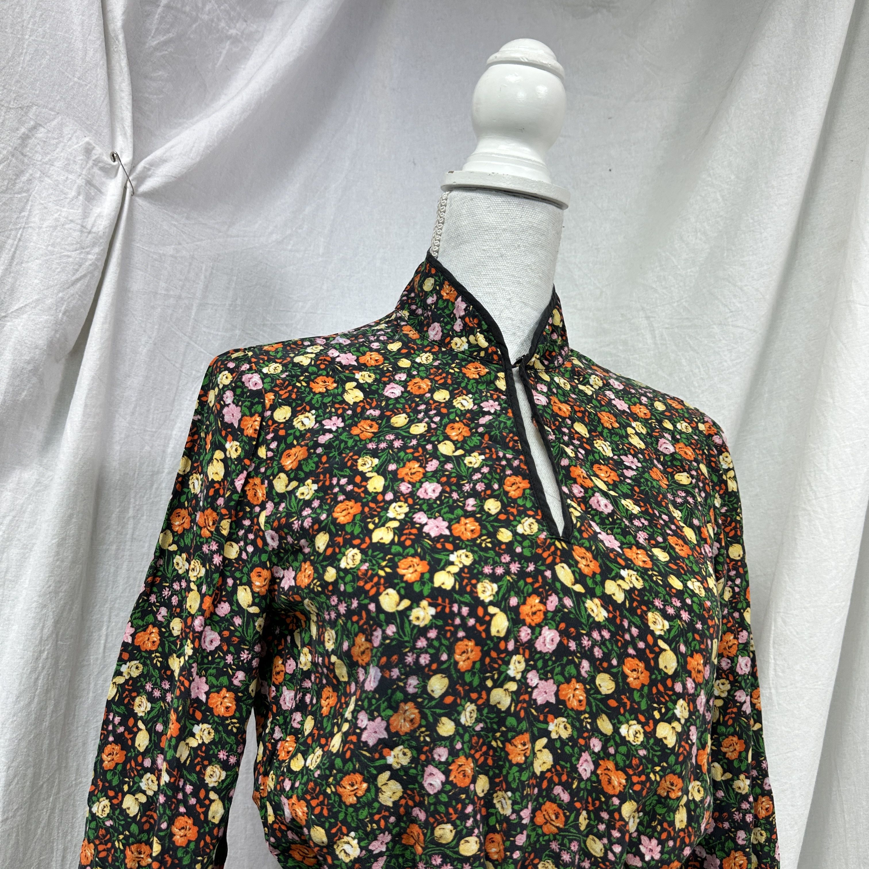 Ganni Vintage Casual Preppy Floral Silk Ganni Shirt Y2K Size XS / US 0-2 / IT 36-38 - 8 Thumbnail