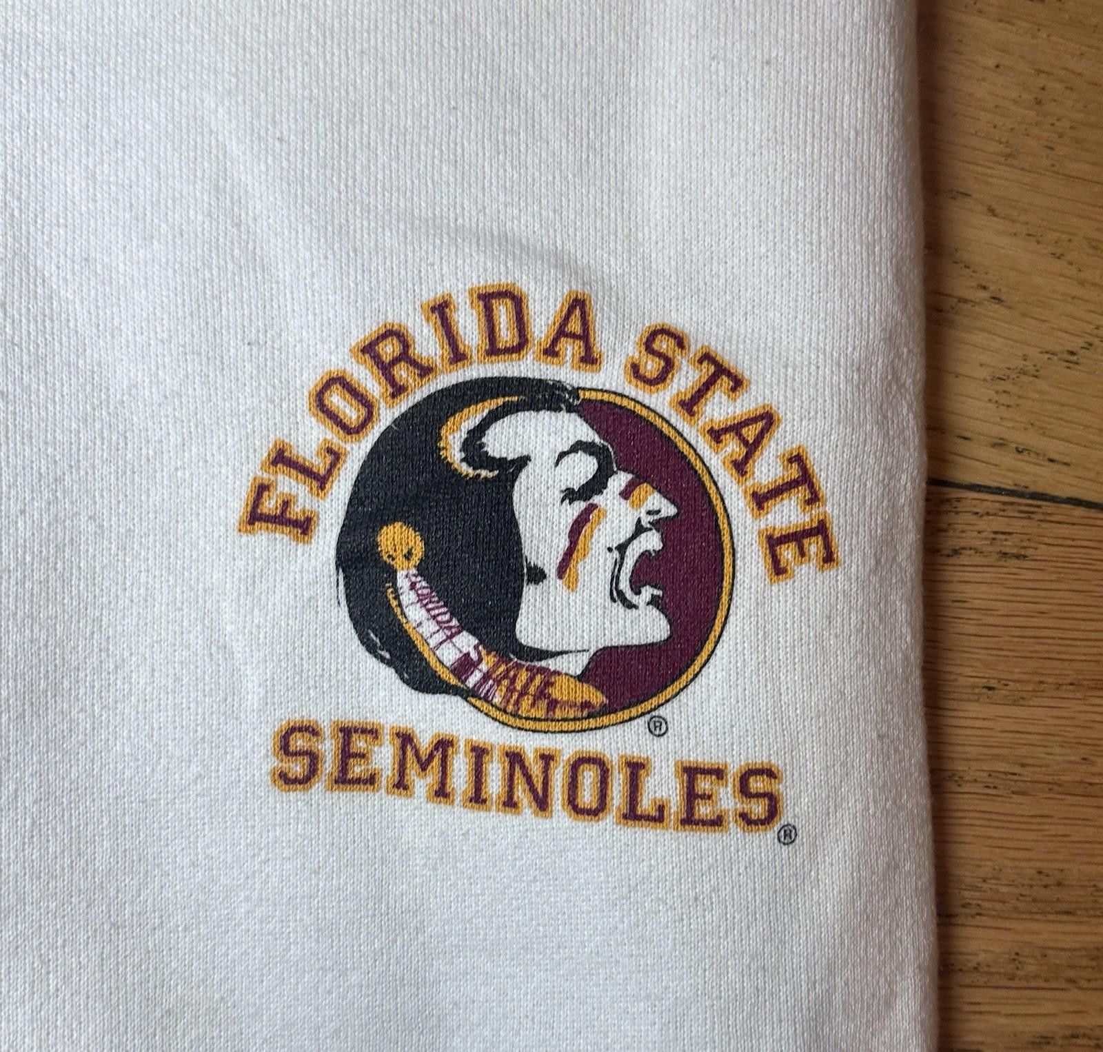 Soffe Vintage 90s Florida STATE SEMINOLES Sweatpants White Sweats Size US M / EU 48-50 / 2 - 2 Thumbnail
