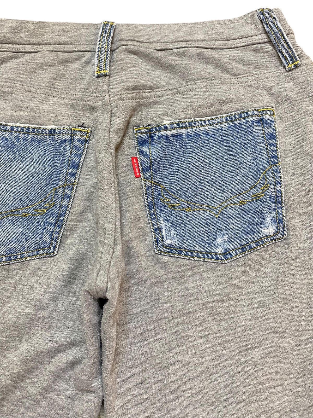 Japanese Brand Vintage Custom Rodeo Crowns Ripped Half Jean Half Pants Size US 30 / EU 46 - 10 Thumbnail
