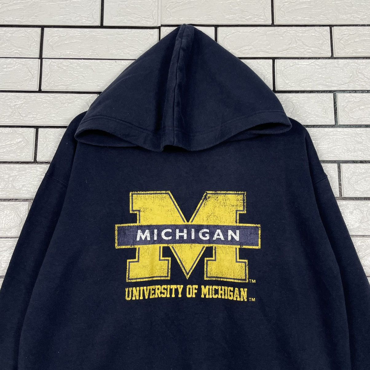 Japanese Brand University Of Michigan Pullover Hoodie Size US M / EU 48-50 / 2 - 2 Thumbnail