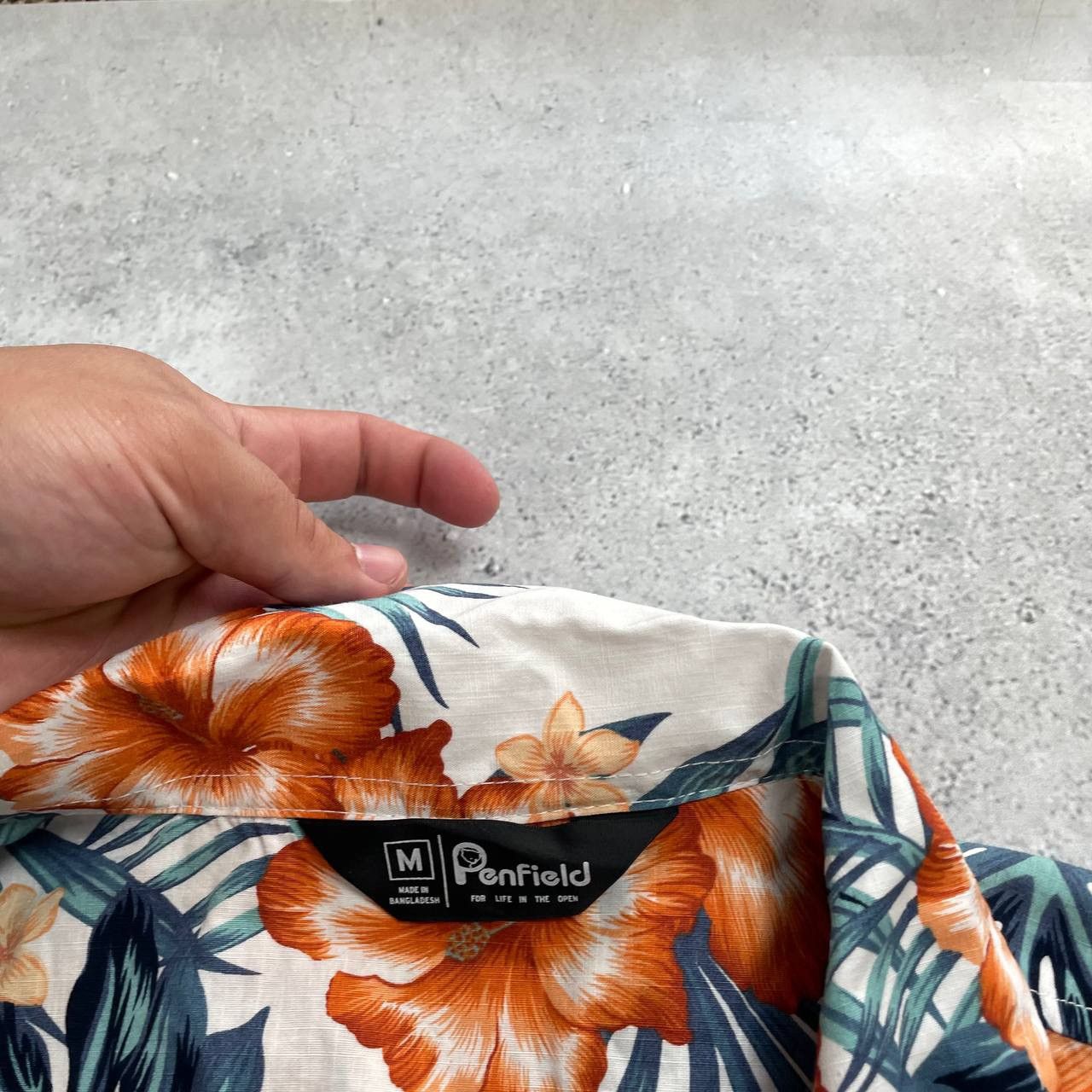 Penfield Penfield Hawaiian Short Sleeve Shirt White/ Orange/ Green M Size US M / EU 48-50 / 2 - 4 Thumbnail
