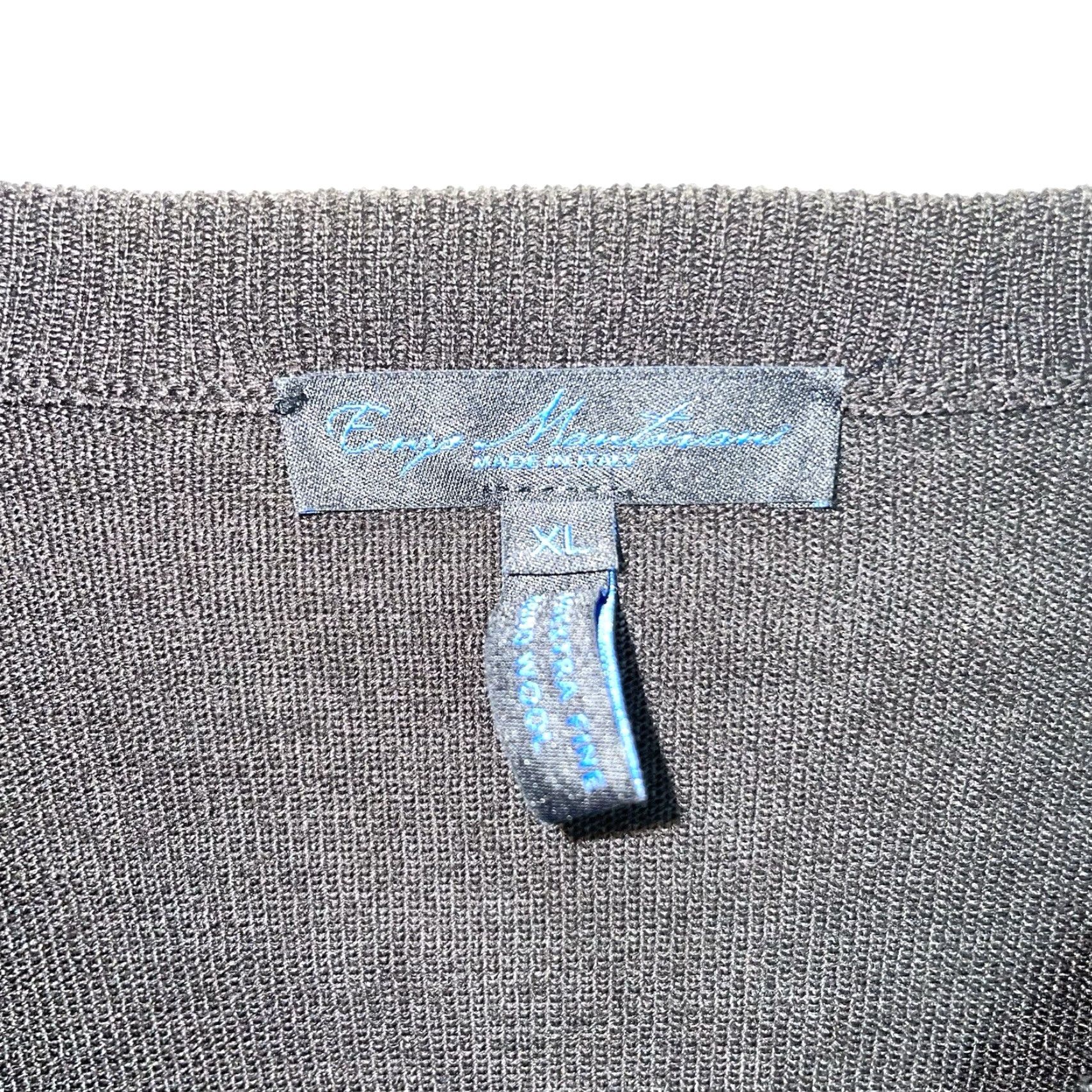 Vintage Enzo Mantovani Sweater V-Neck XL Mens Wool 100% Merino Italy Black Pullover Size US XL / EU 56 / 4 - 4 Thumbnail