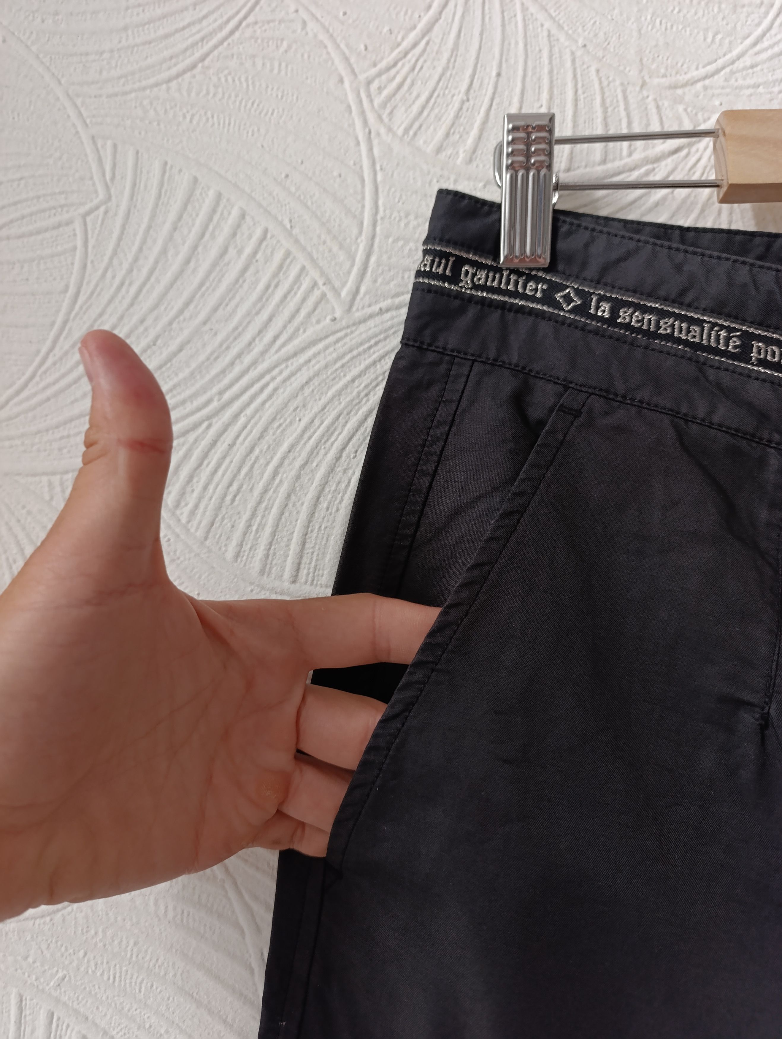 Jean Paul Gaultier JEAN'S PAUL GAULTIER WAIST LOGO TAPING DYED FLARED PANTS Size 30" / US 8 / IT 44 - 5 Thumbnail