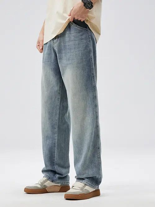 Japanese Brand American high street washed trendy light blue jeans Size US 32 / EU 48 - 7 Thumbnail
