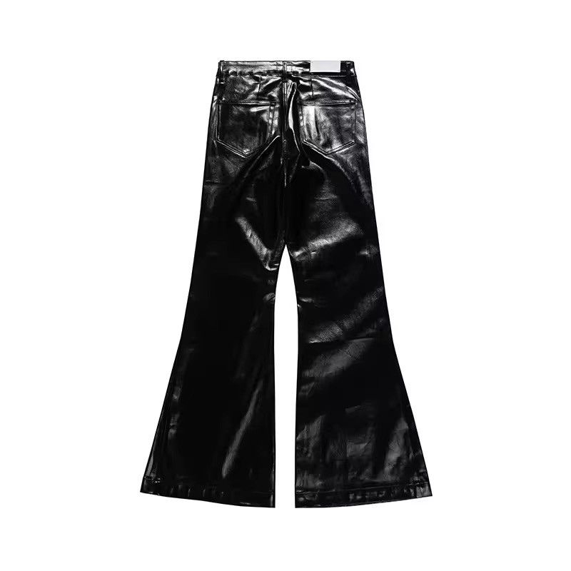 Jean × Vintage High Street Boot Cut Leather Cropped Jeans Size US 32 / EU 48 - 6 Thumbnail