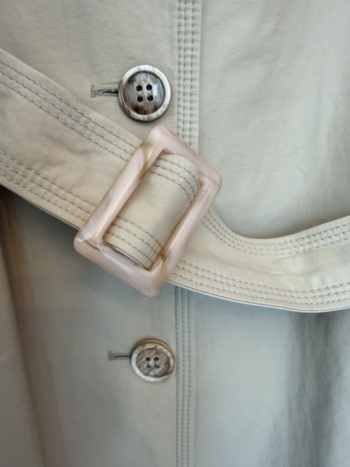 Talbots Talbots Women’s Beige Belted Button Up Classic Trench Coat Size XL / US 12-14 / IT 48-50 - 8 Thumbnail