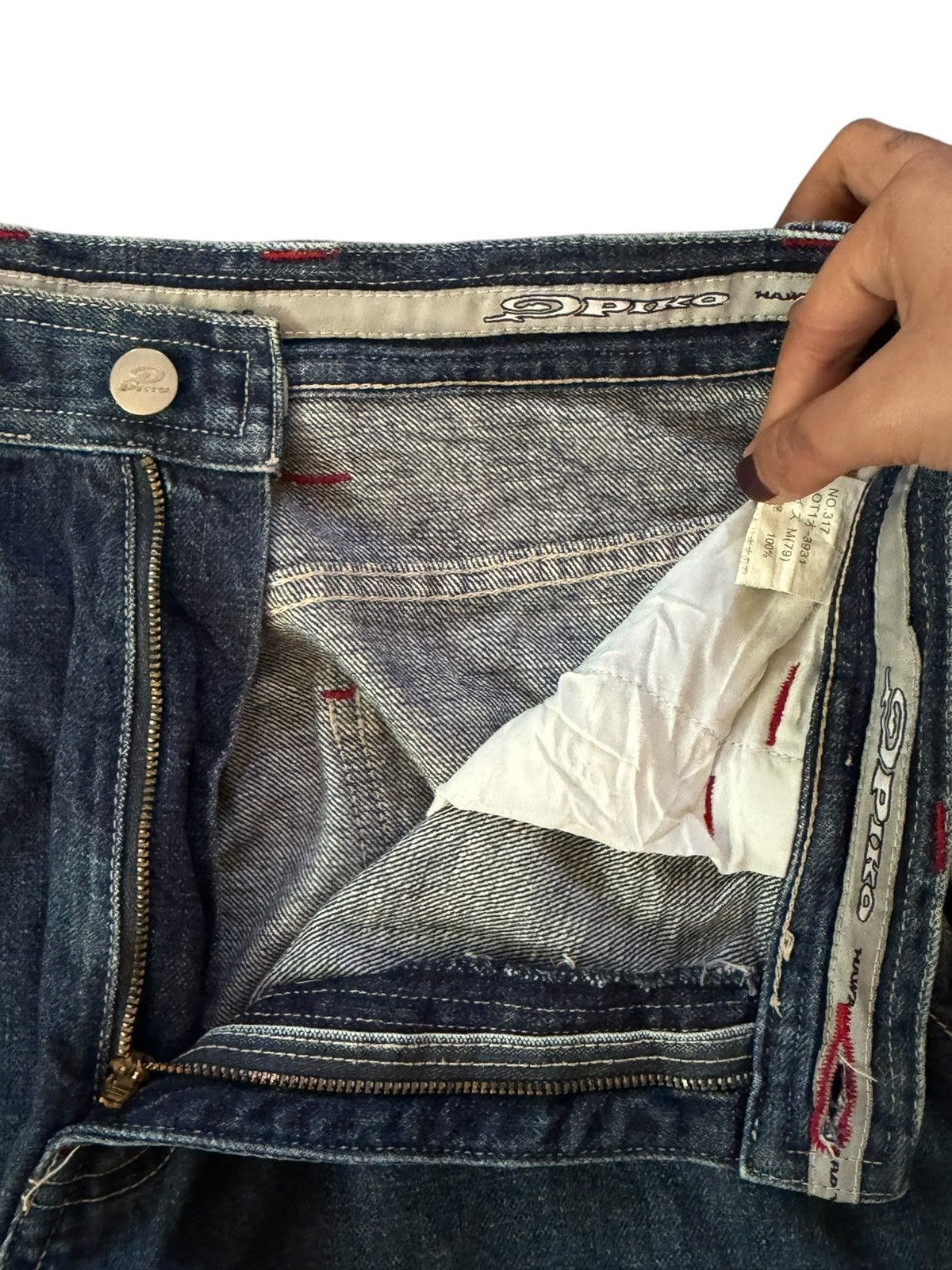 FUCT Vintage Japanese Brand Blue Wash Carpenter Baggy Jeans Size US 29 - 5 Thumbnail