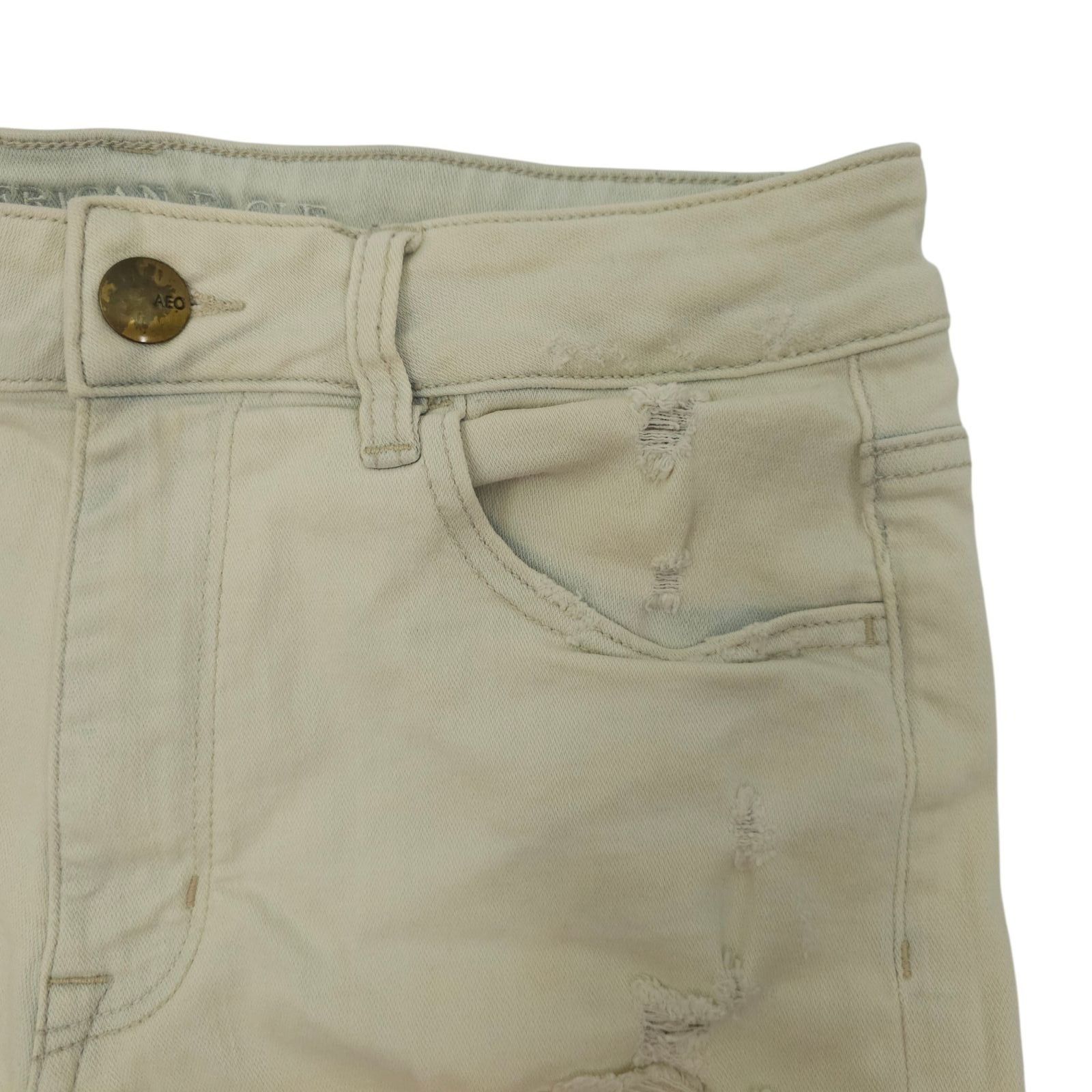American Eagle Outfitters American Eagle Super Stretch Hi-Rise Shortie 12 Bleached Size 34" / US 12 / IT 48 - 12 Thumbnail