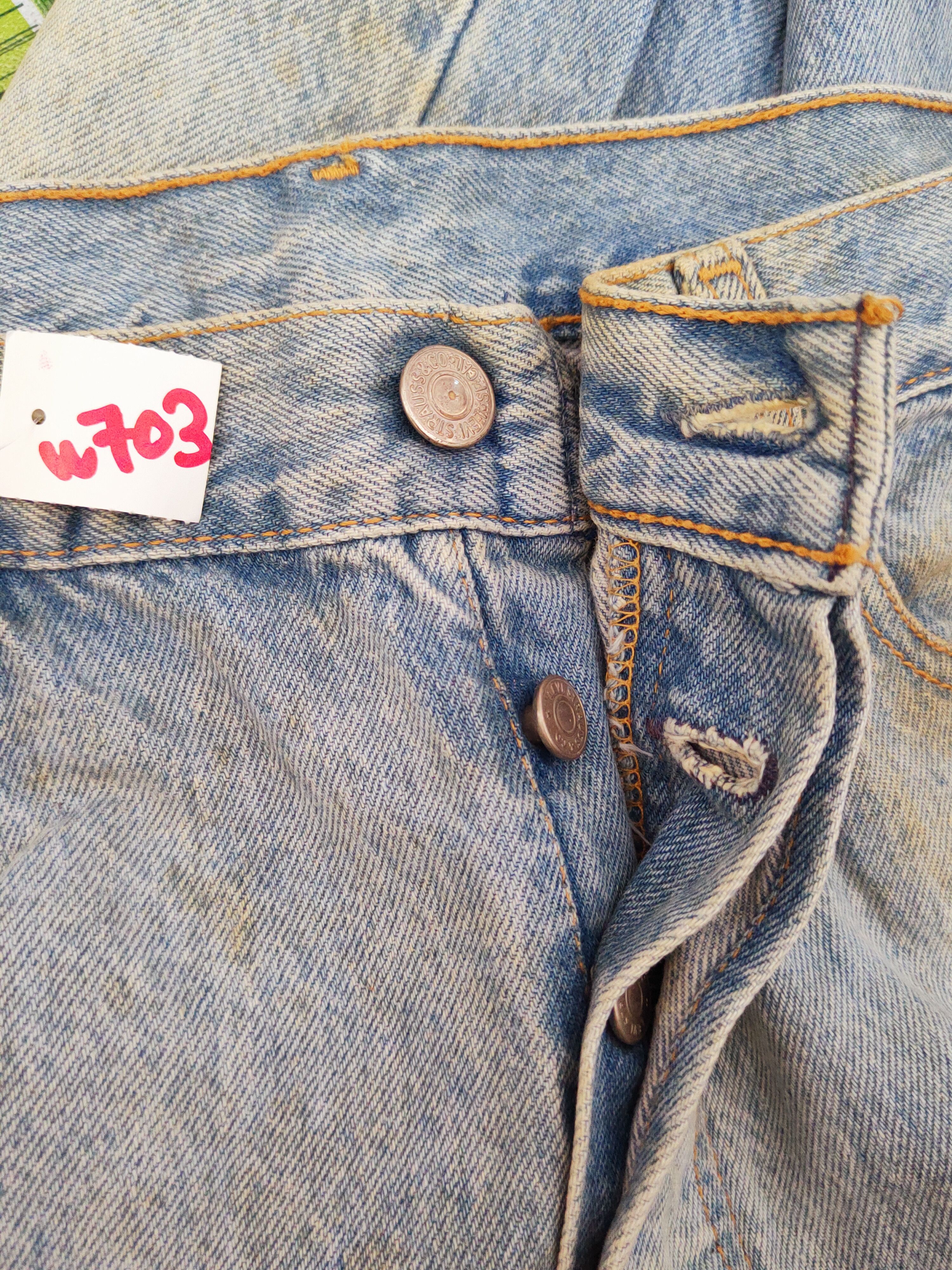 Levi's Levi's Blue Faded vintage Distressed Ripped Jeans #W703 Size US 35 - 18 Thumbnail