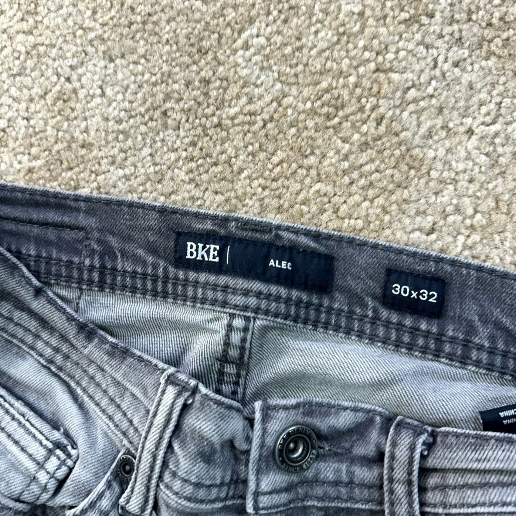 Vintage BKE Buckle Alec Jeans Men 30x32 Gray Stretch Denim Straight 5-Pocket Regular Cap Rise Mid Vintage: No Size US 30 / EU 46 - 4 Thumbnail