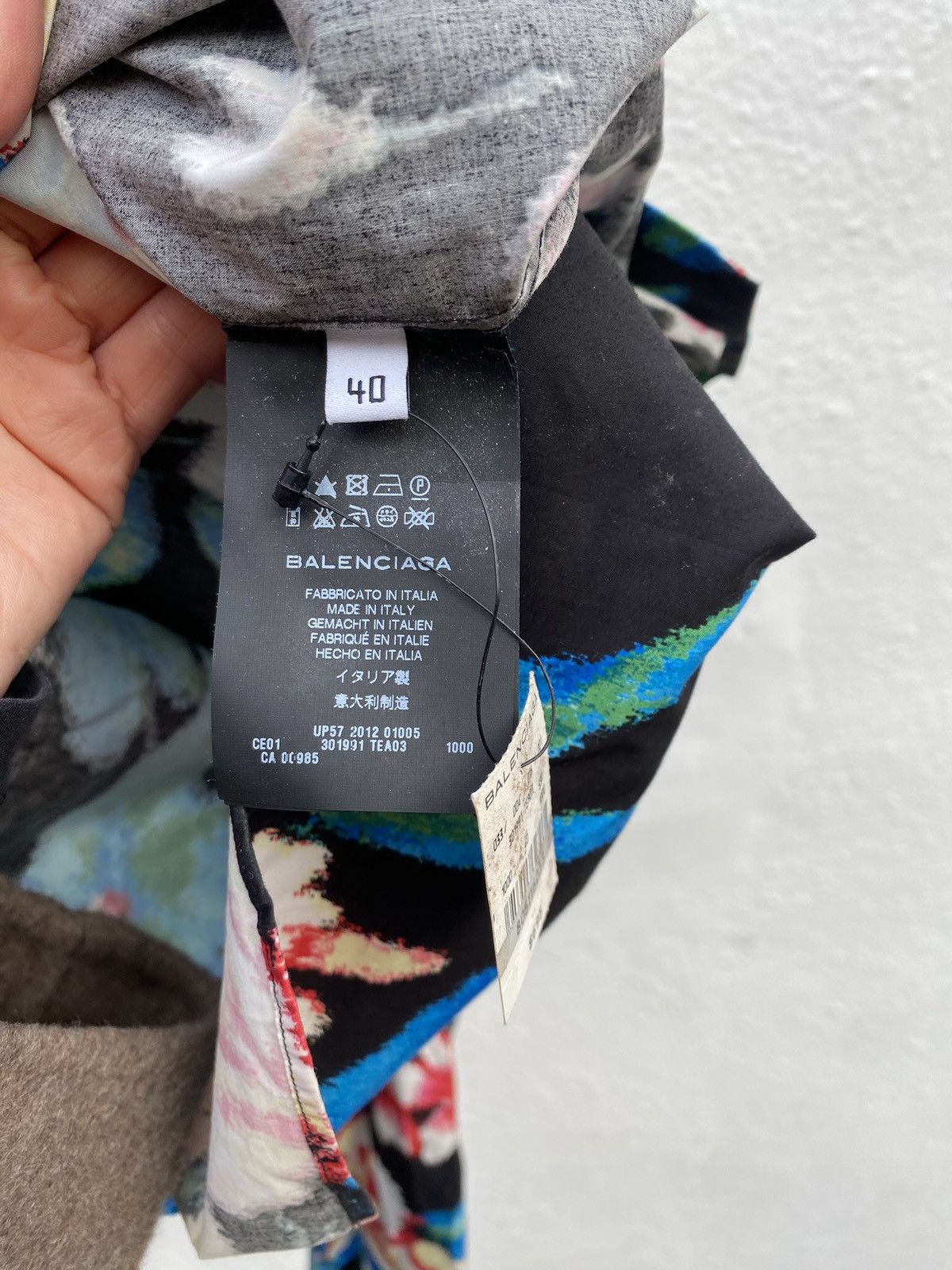 Balenciaga Balenciaga Paris SS13 Floral Cotton Shirt & Scarf Size US M / EU 48-50 / 2 - 7 Thumbnail