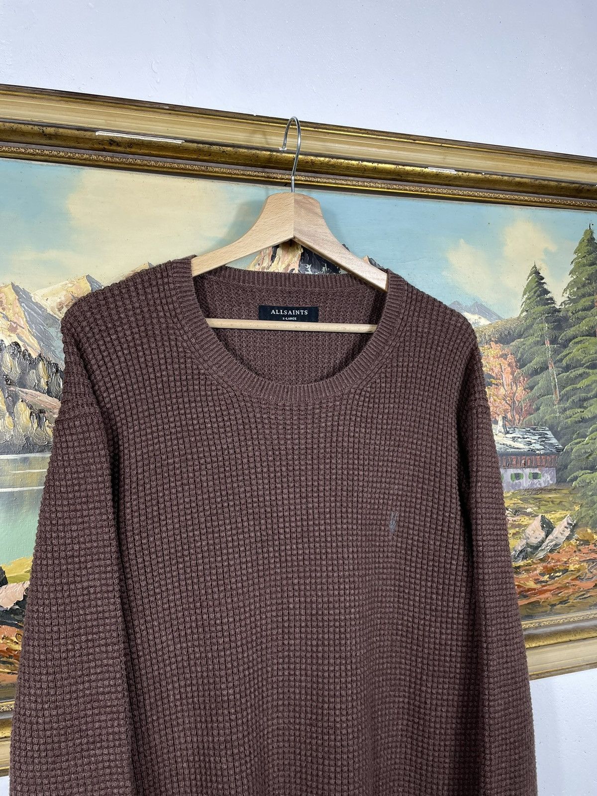 Allsaints × Designer × Japanese Brand AllSaints Longsleeve Jumper Pull Knitwear Designer Cotton Size US XL / EU 56 / 4 - 5 Thumbnail