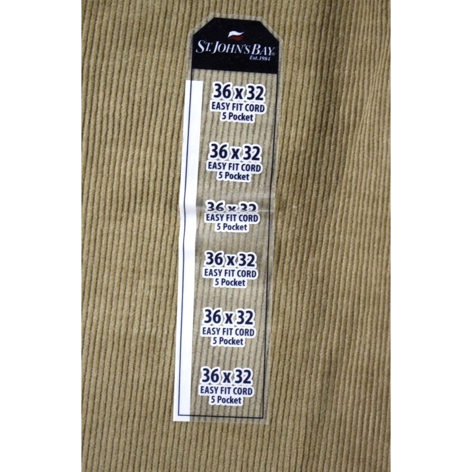 Vintage St. John's Bay Jeans Men's 36x31 Corduroy Easy Fit 5 Pocket Brown - Easy Care Denim Size US 36 / EU 52 - 2 Thumbnail