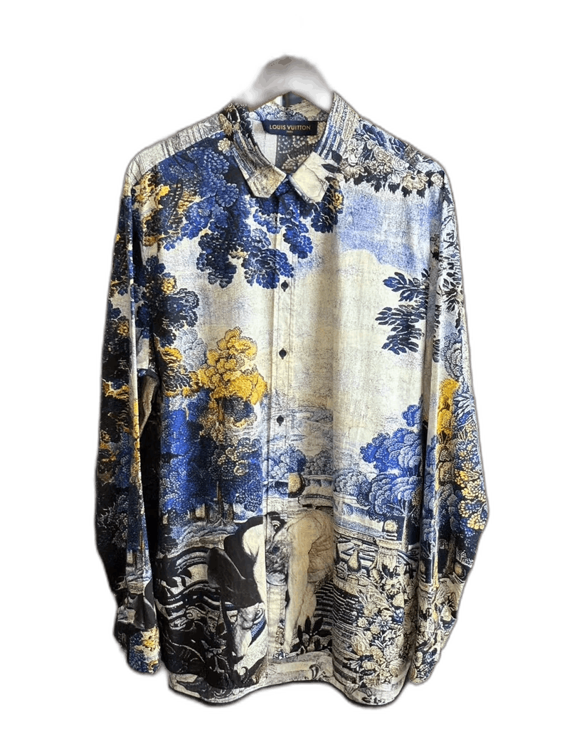 Louis Vuitton Louis Vuitton Louis Vuitton Silk Shirt with Oil Painting D Size US XL / EU 56 / 4 - 1 Thumbnail