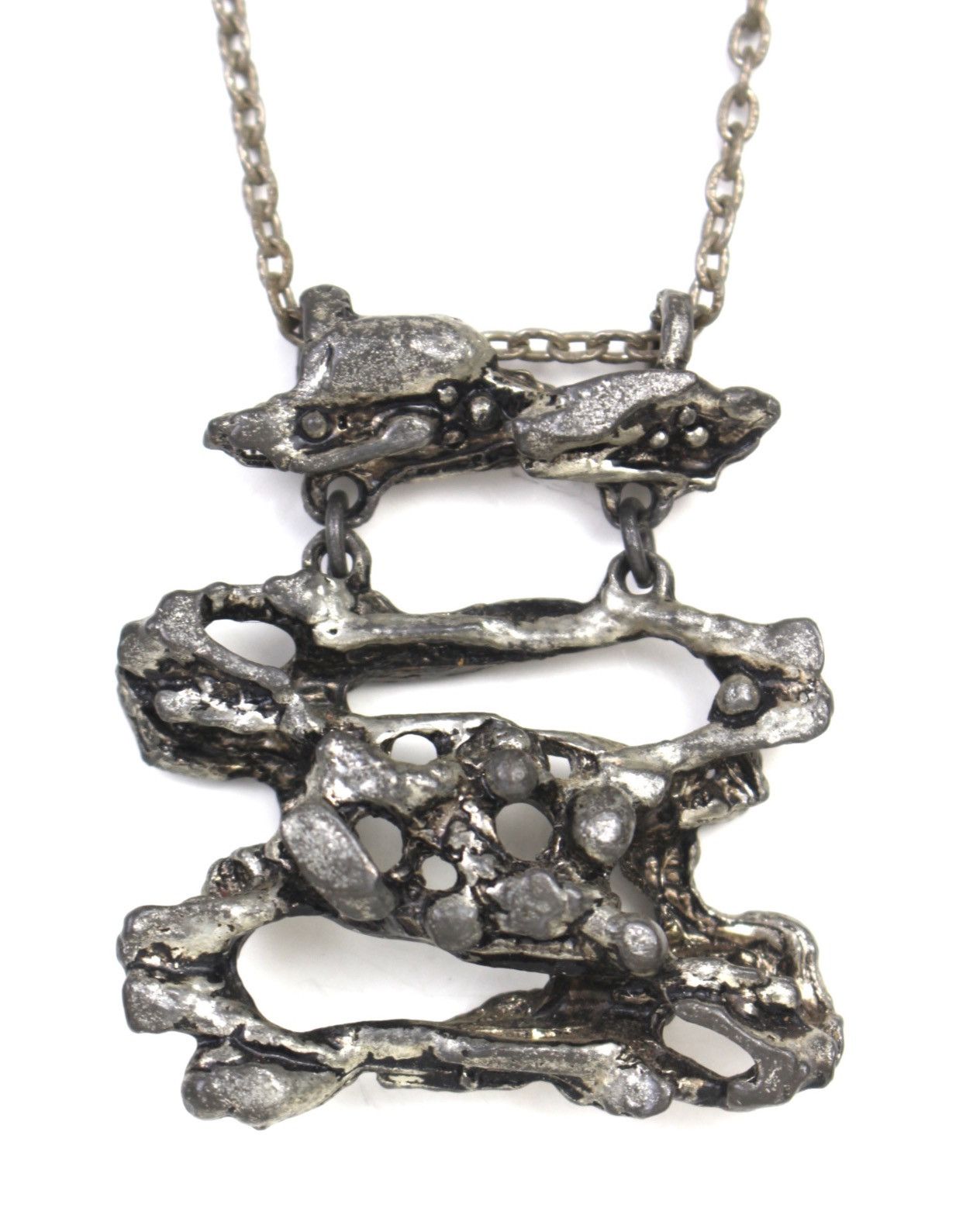 Vintage 1970S TAPANI VANHATALO SILVER-PLATED SCULPTURAL NECKLACE Size ONE SIZE - 1 Thumbnail