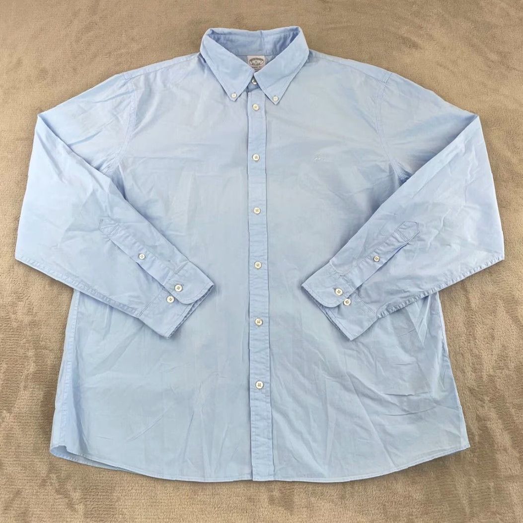 Brooks Brothers Brooks Brothers Shirt Men XL Blue Check Regent Non Iron Chest Logo NWOT Button-Up Long Sleeve Casual Classic Size US XL / EU 56 / 4 - 5 Thumbnail