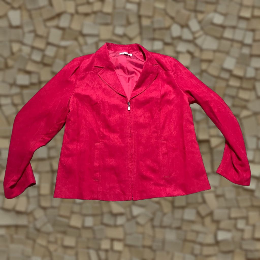 Vintage Studio Works Jacket Women's Size 14 Red Full Zip Long Sleeve Size XL / US 12-14 / IT 48-50 - 1 Thumbnail