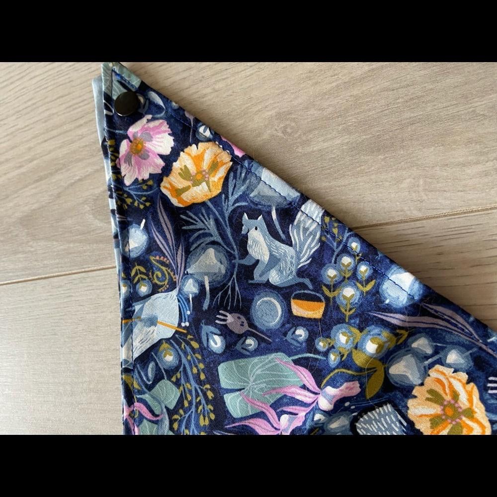 Designer Jersey Border Collars Blue Night Dog Bandana Size ONE SIZE - 3 Thumbnail