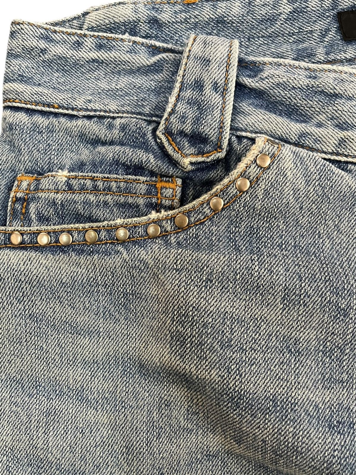 Hysteric Glamour Vintage Schlussel Snake Studded Distressed Denim Size US 30 / EU 46 - 5 Thumbnail