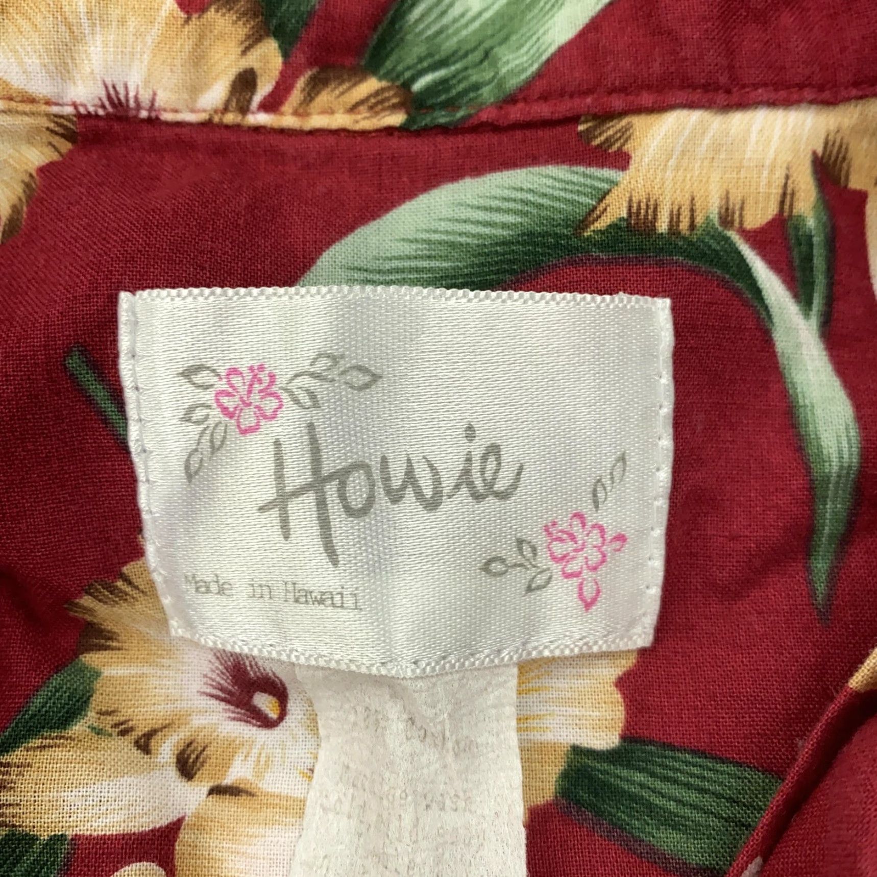 ALOHAS VINTAGE Howie Hawaiian Shirt Mens Large Short Sleeve Aloha Floral Cotton Tropical Red Yellow Orchid 90s Mens Size US L / EU 52-54 / 3 - 4 Thumbnail