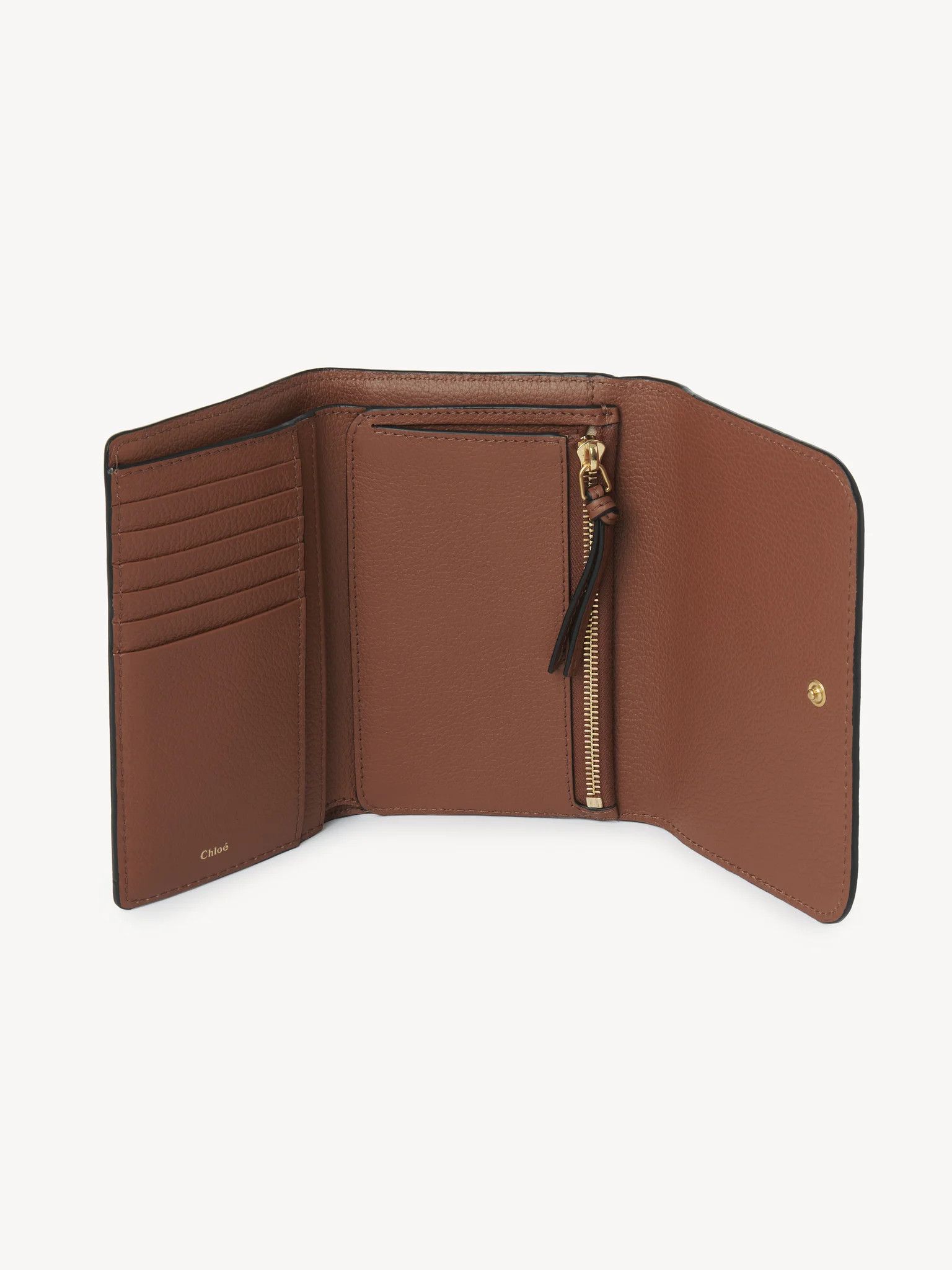 Chloe oc11z0625 Size: OS / Marcie Compact Wallet in Brown Size ONE SIZE - 3 Thumbnail