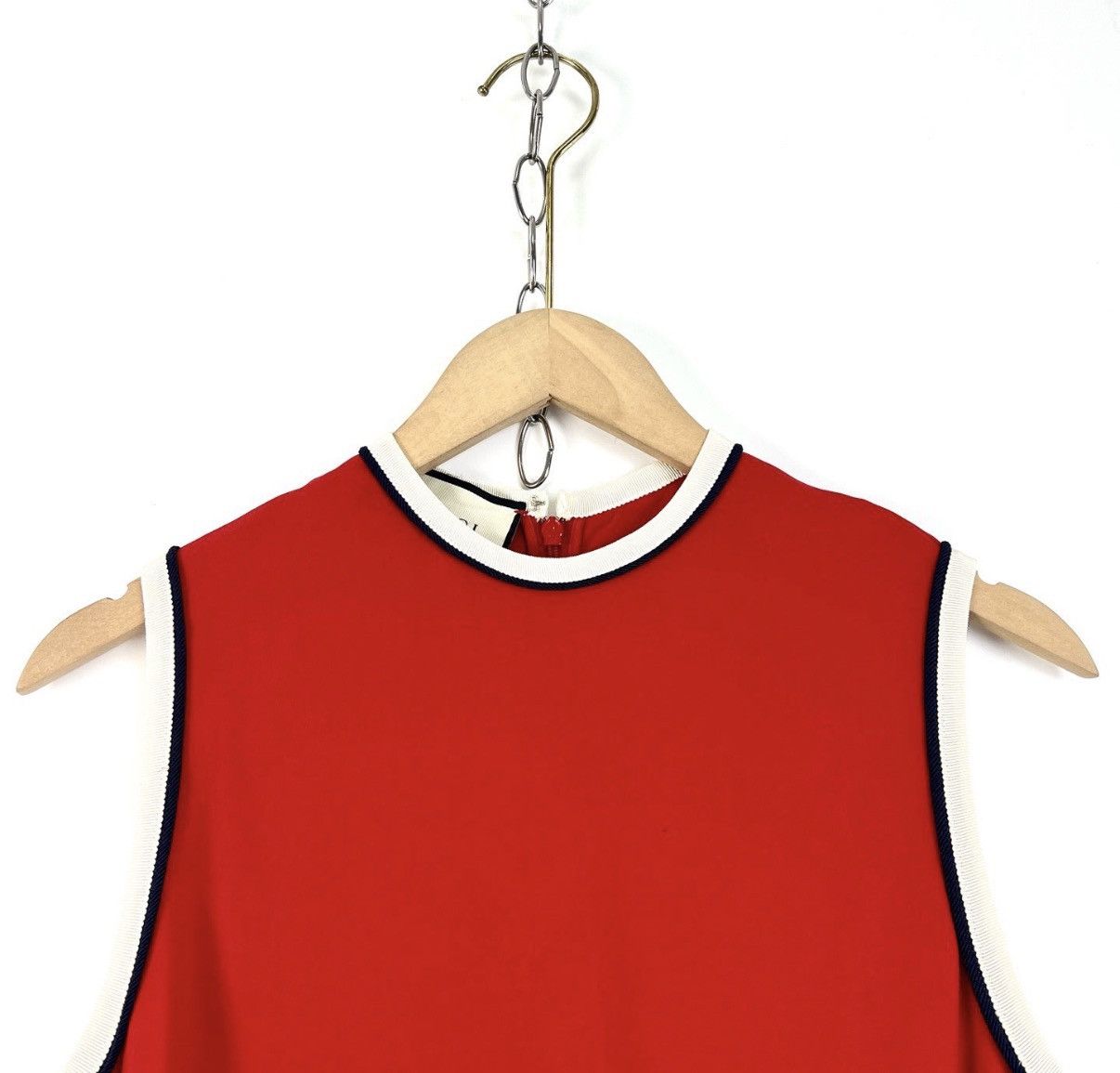 Gucci Gucci / Red Crew Neck Sleeveless Dress K12 Size S / US 4 / IT 40 - 3 Thumbnail
