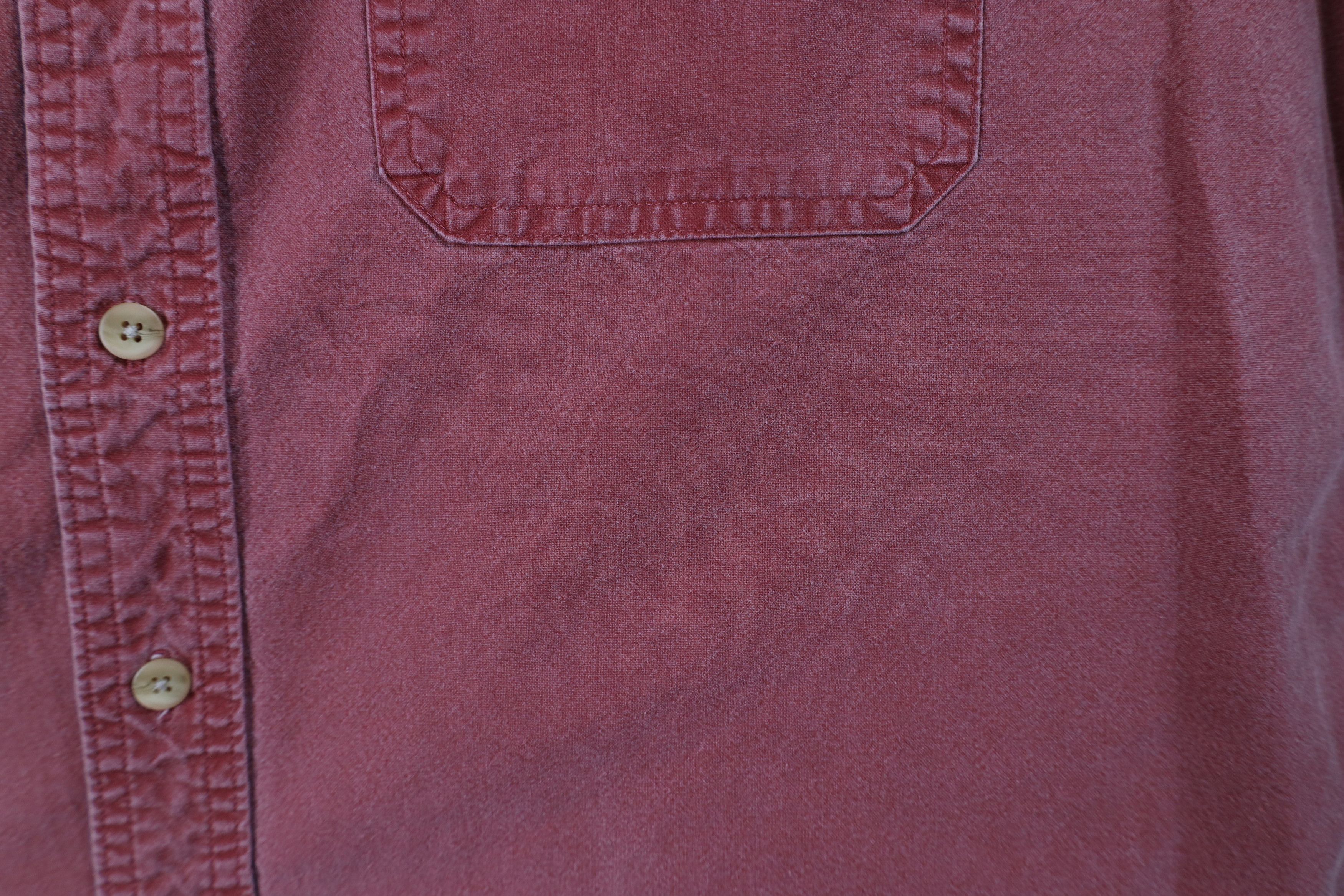 L.L. Bean Vintage 90s LL Bean Collared Button Shirt Red Cotton Size US XXL / EU 58 / 5 - 6 Thumbnail