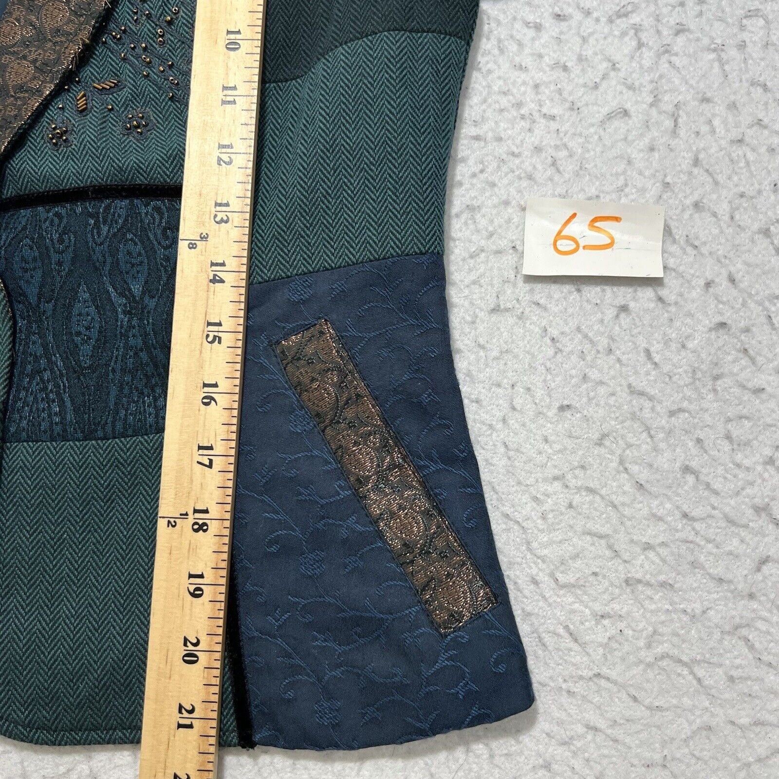 Coldwater Creek Coldwater Creek Teal Green Blazer Metallic Embroidery Jacket Size S / US 4 / IT 40 - 9 Thumbnail