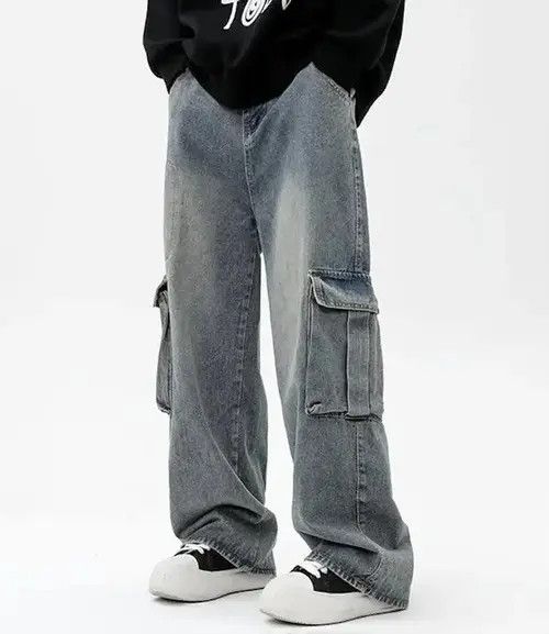 Jean Y2K Vintage Men Cargo Jeans Size US 26 / EU 42 - 3 Thumbnail