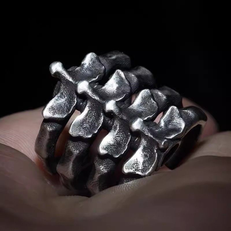 Jewelry Skull Retro Jewelry Rings Open Size Chrome Ring (Size 7-13) Size ONE SIZE - 1 Thumbnail