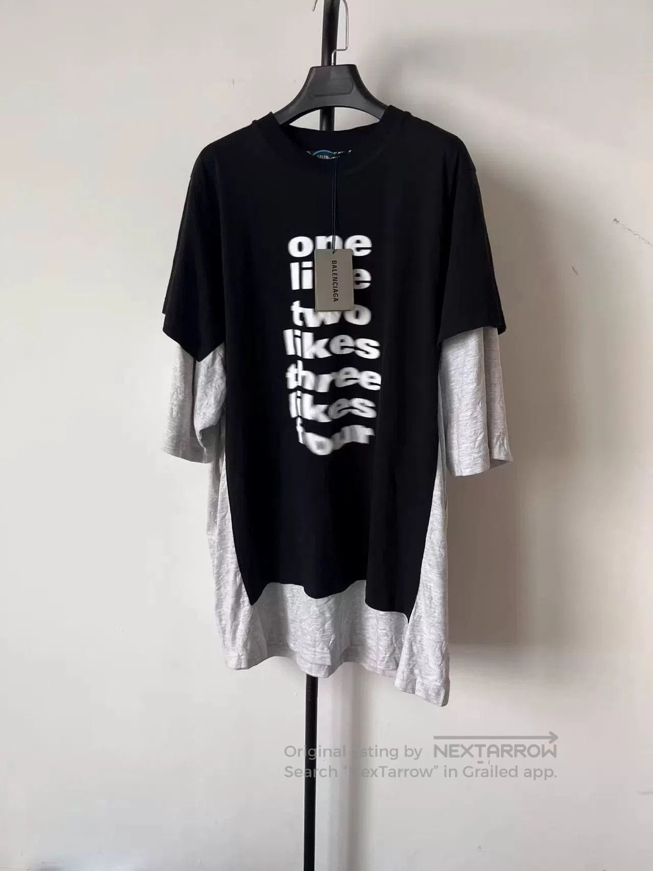 Balenciaga Balenciaga Phantom Letter Layered Short Sleeve T-Shirt. Size US M / EU 48-50 / 2 - 1 Thumbnail
