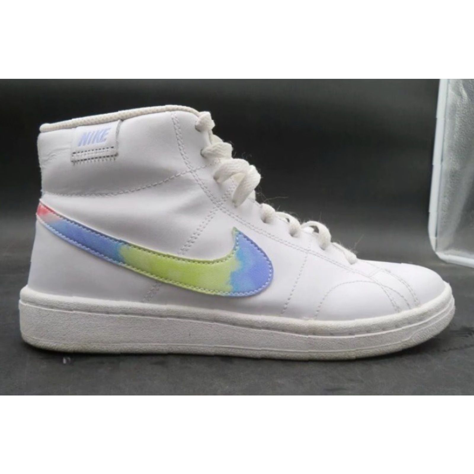 Nike Womens Nike Court Royale 2 Mid White/Multi Basketball Sneakers DD9670-100 Size 8 Nike Court Sneaker Womens All Season Basketball Casual 2020 Size US 8 / IT 38 - 7 Thumbnail