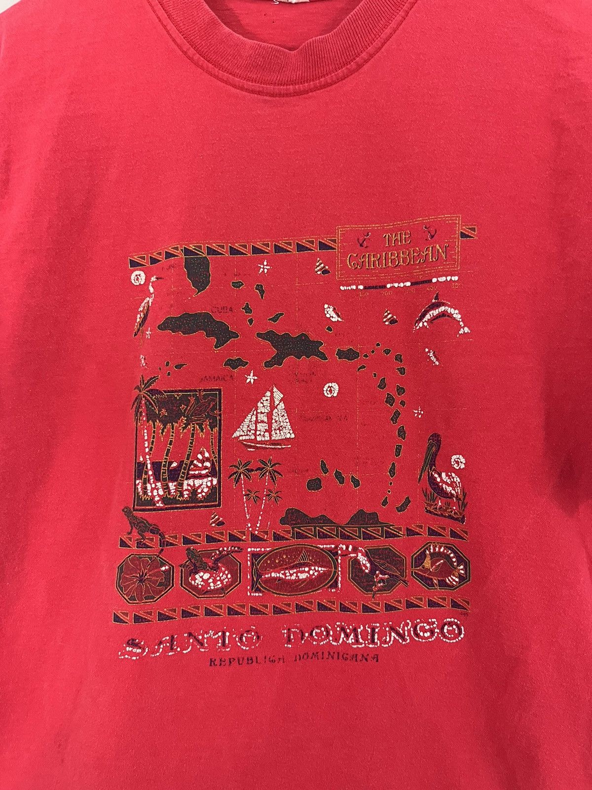Vintage Single Stitch Caribbean Faded Santa Domingo Tee Size US XL / EU 56 / 4 - 3 Thumbnail
