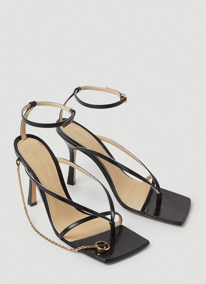 Bottega Veneta o1bcso1str0924 Stretch Strap Sandal in Black Size US 6.5 / IT 36.5 - 2 Thumbnail