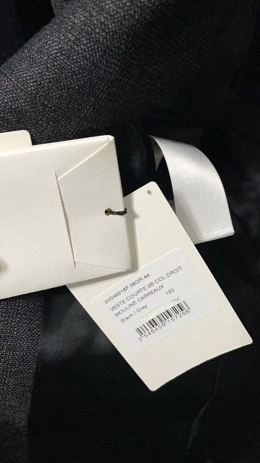 Celine × Hedi Slimane Classic Grain de Poudre Notch Lapel Jacket sz44 Size 44S - 5 Thumbnail