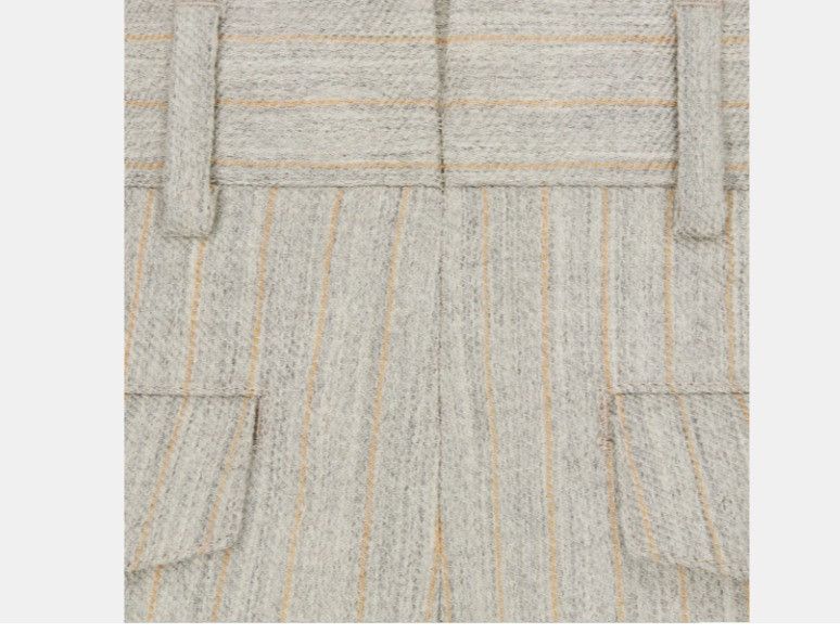 Dior o1w1db11224 Wool Twill Cotton Chevrons Pant in Beige Size US 30 / EU 46 - 3 Thumbnail