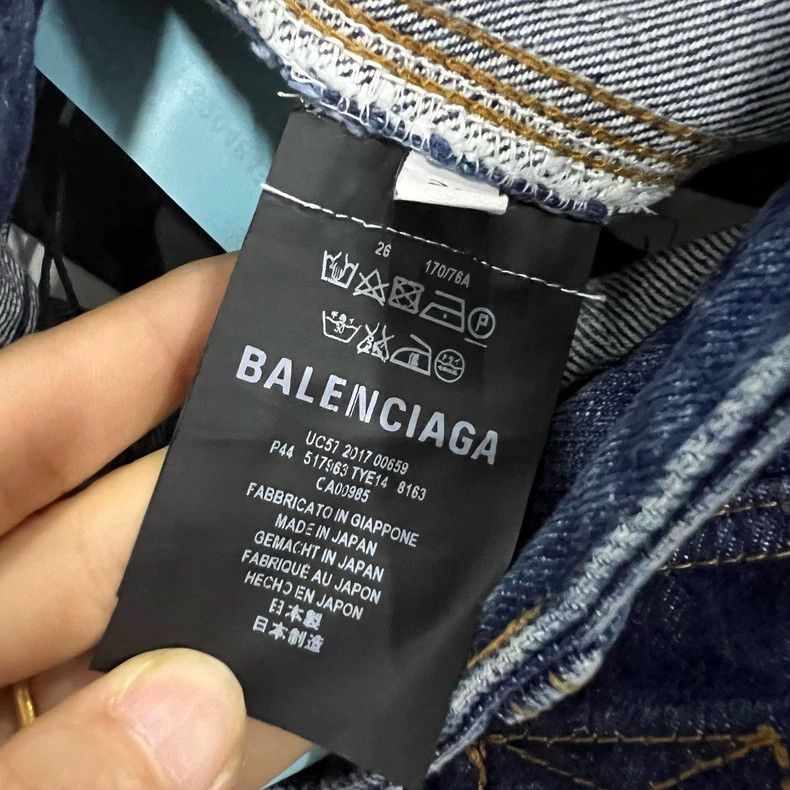 Balenciaga Balenciaga Blue Sticker Logo Work Pants Size US 26 / EU 42 - 5 Thumbnail