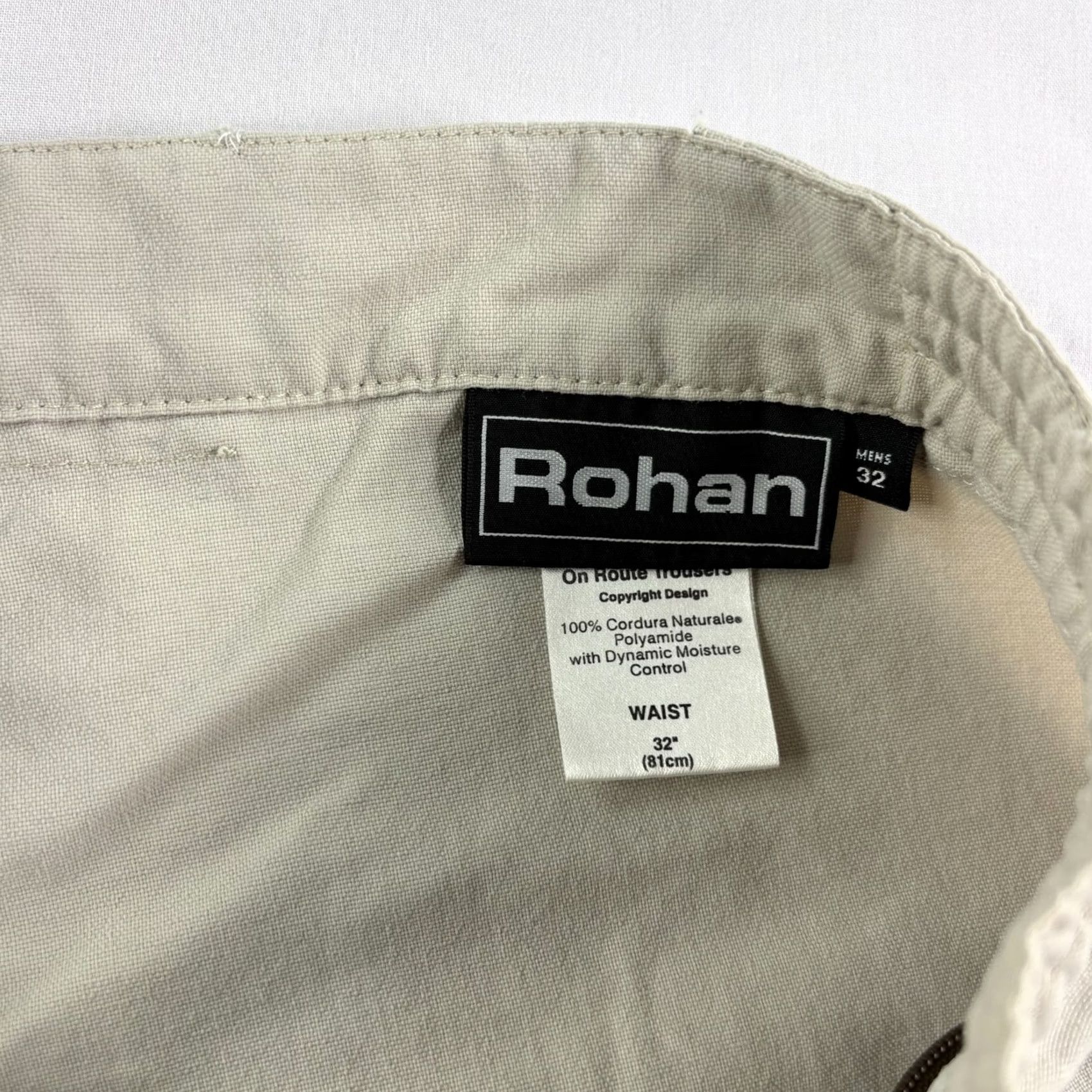 Vintage Rohan Pants Mens 32x34 Beige Chino On Route Trousers Stretch Casual Size US 32 / EU 48 - 3 Thumbnail