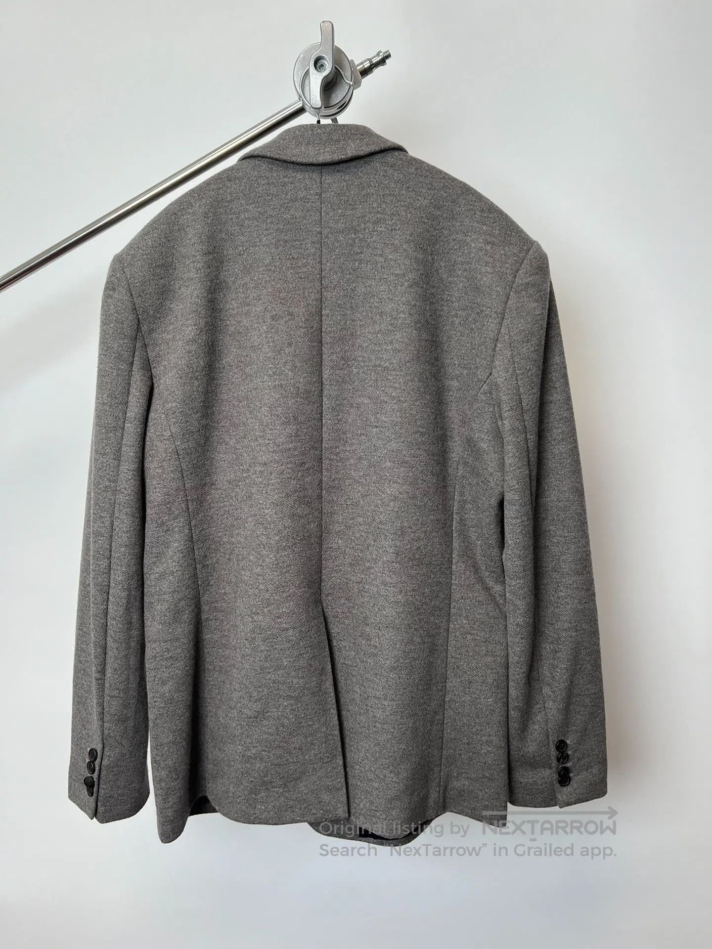 Helmut Lang Helmut Lang Gray Wool Double-Breasted Blazer. Size US L / EU 52-54 / 3 - 8 Thumbnail